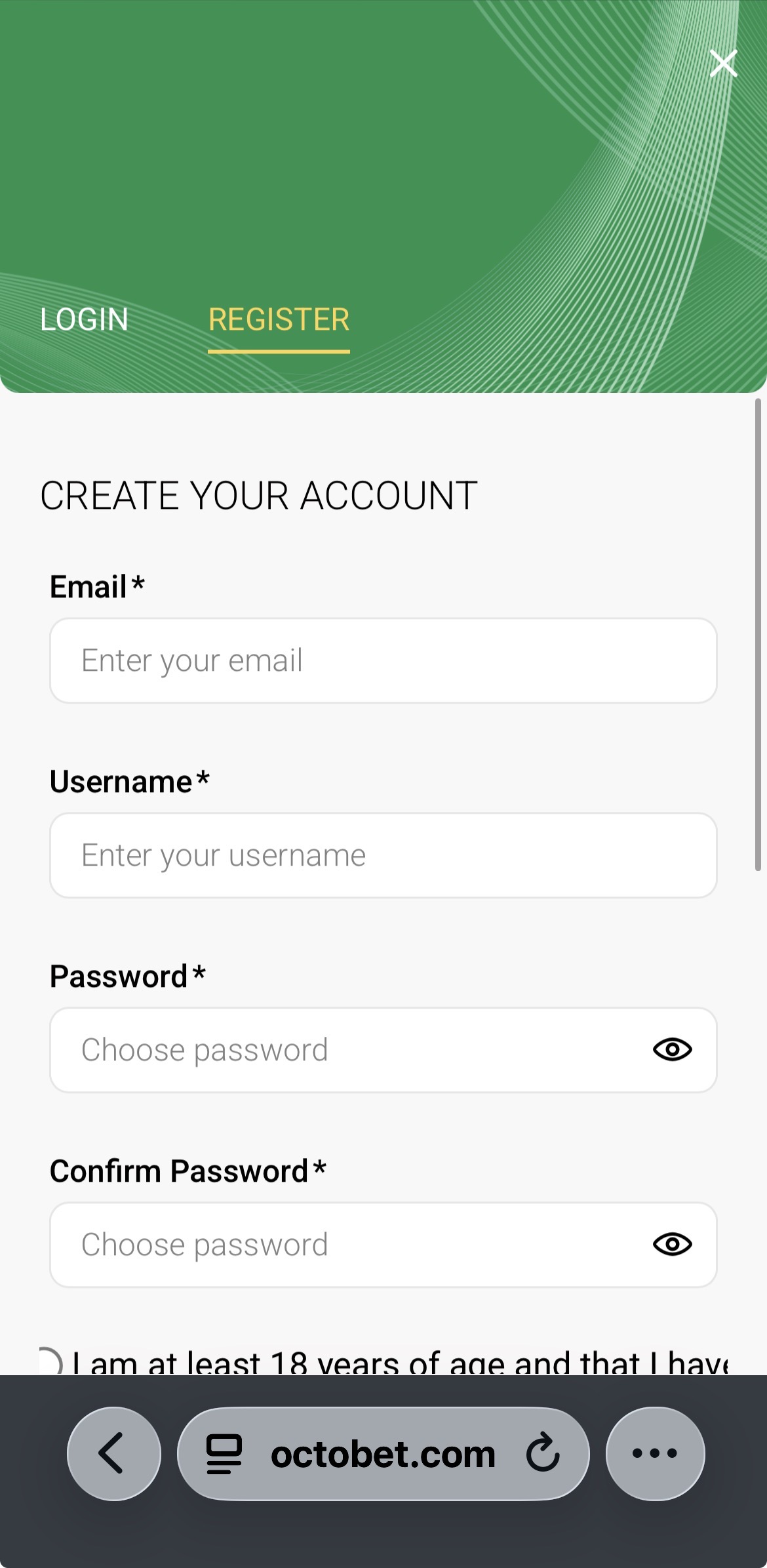 Octobet Registration 3