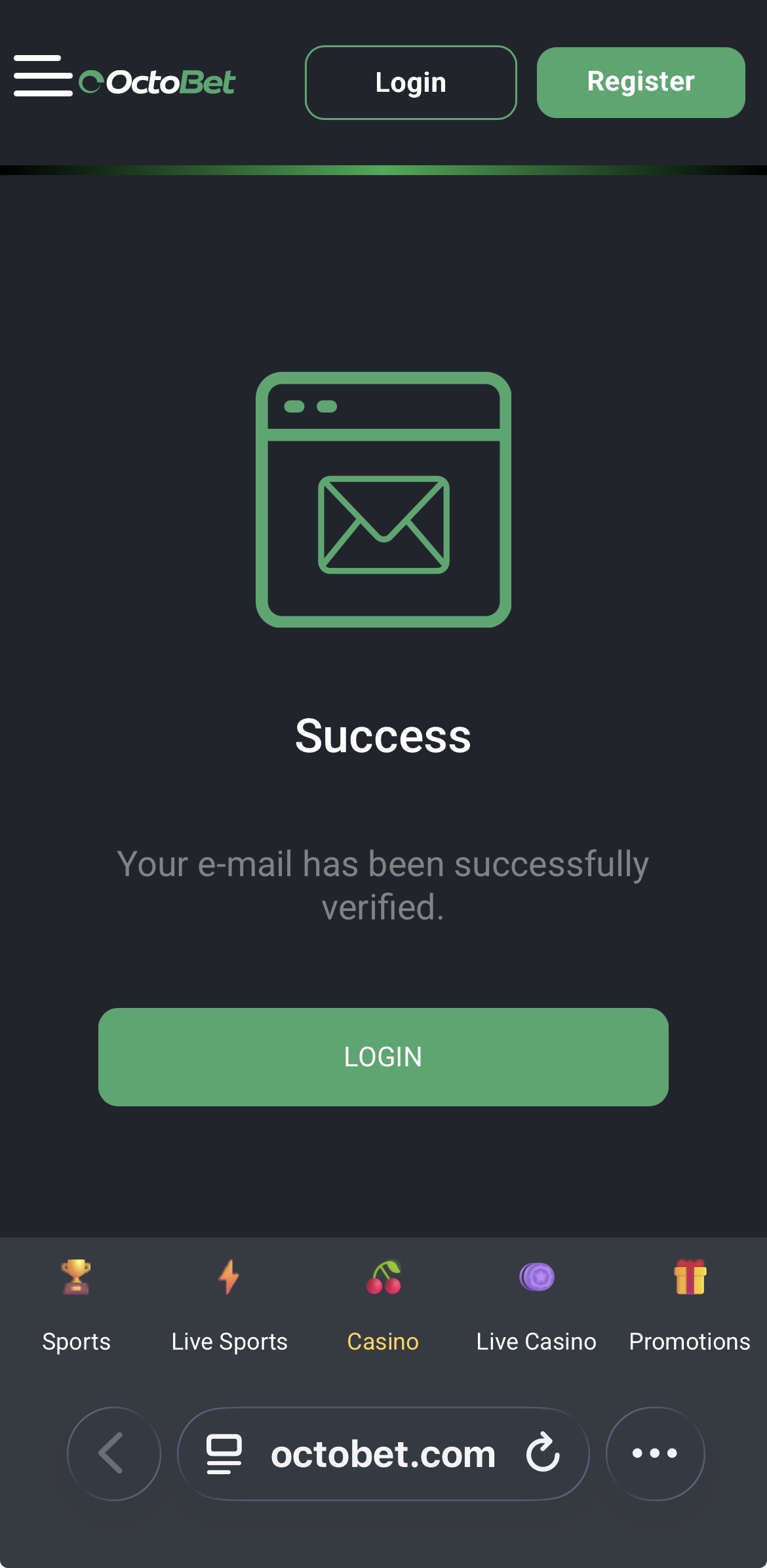 Octobet Email Verification
