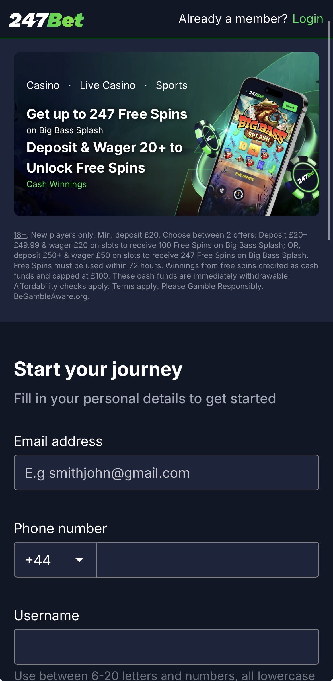 247bet app sign up create account