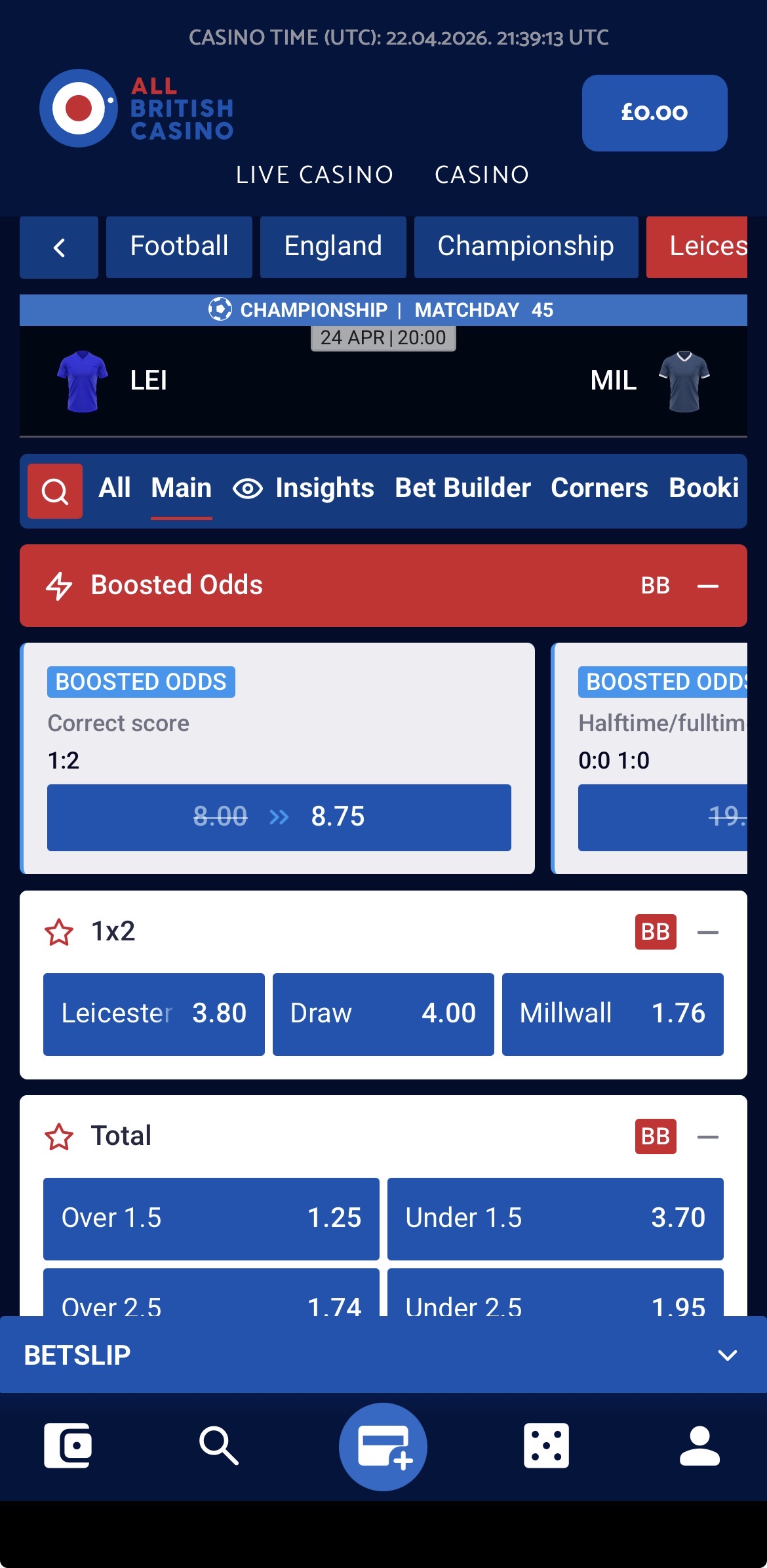 All British App - Sports Event View