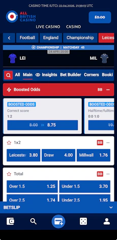All British App - Sports Event View