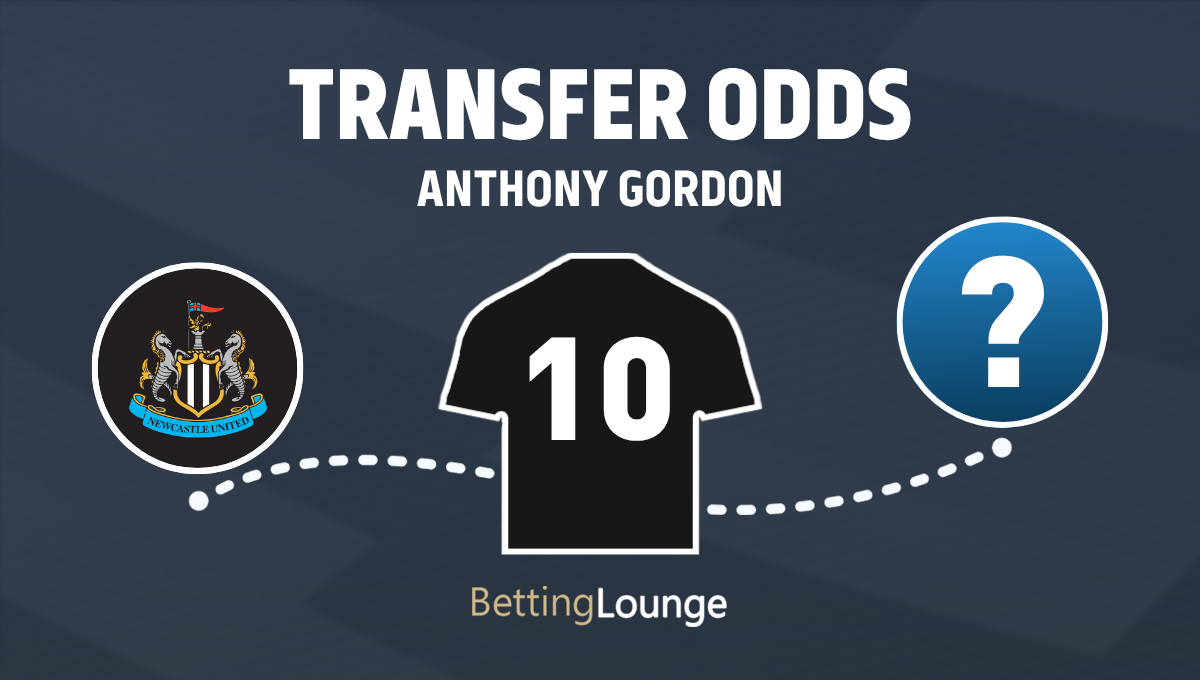Anthony Gordon next club betting odds after Newcastle