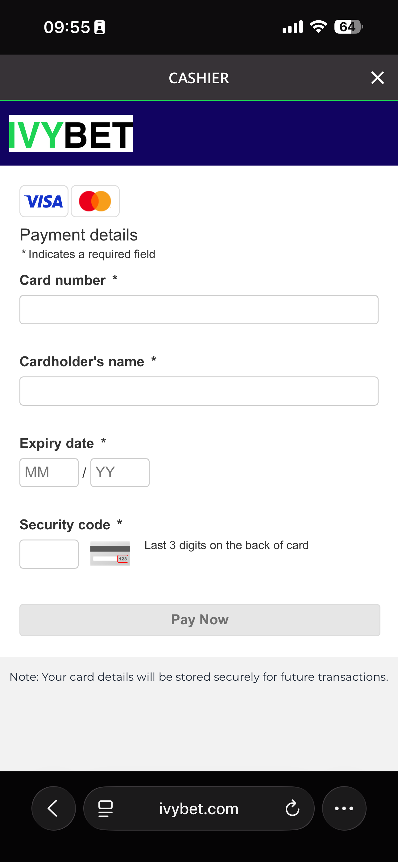 Ivy Bet Deposit 4