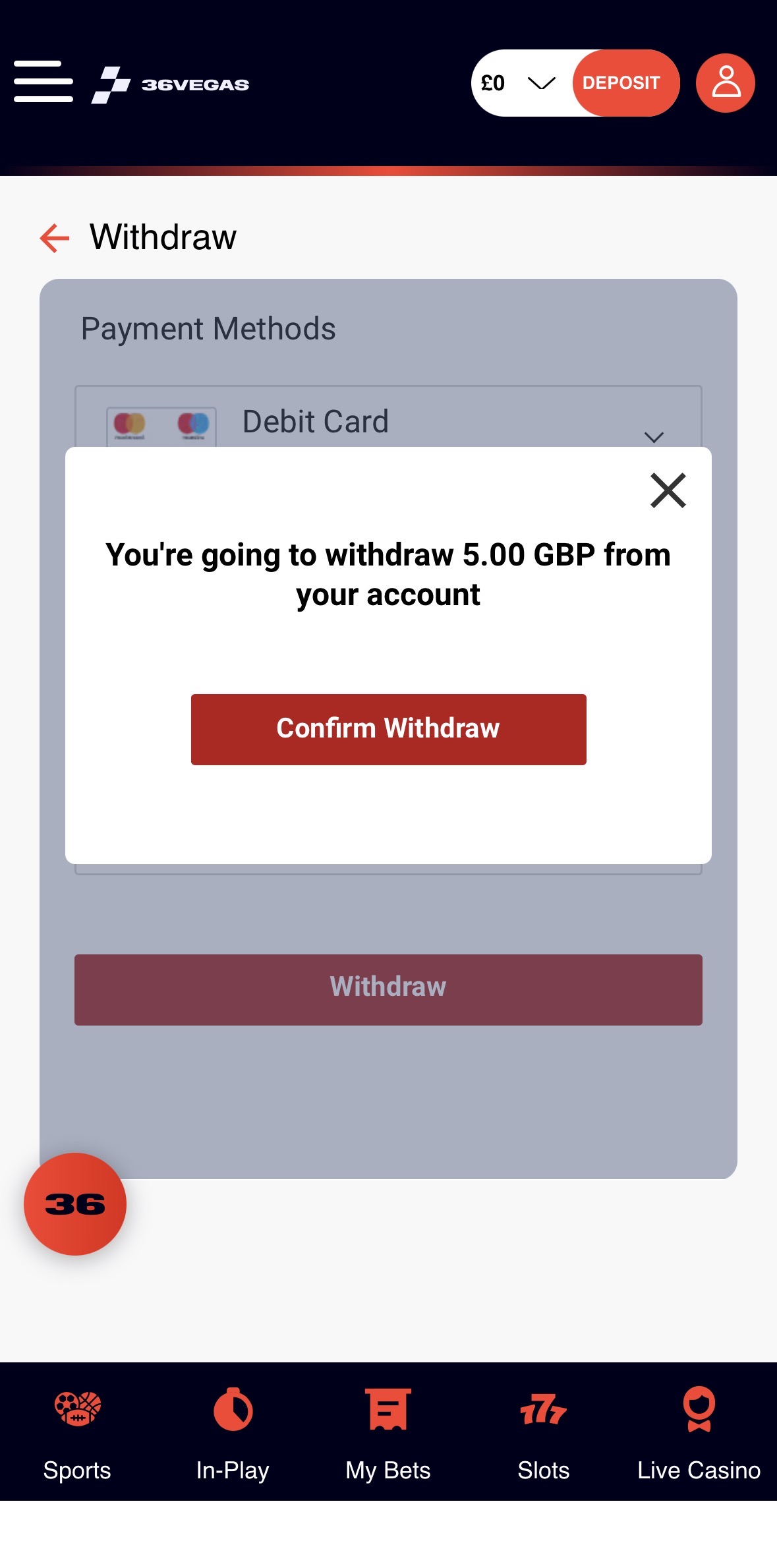 36Vegas Withdraw 4