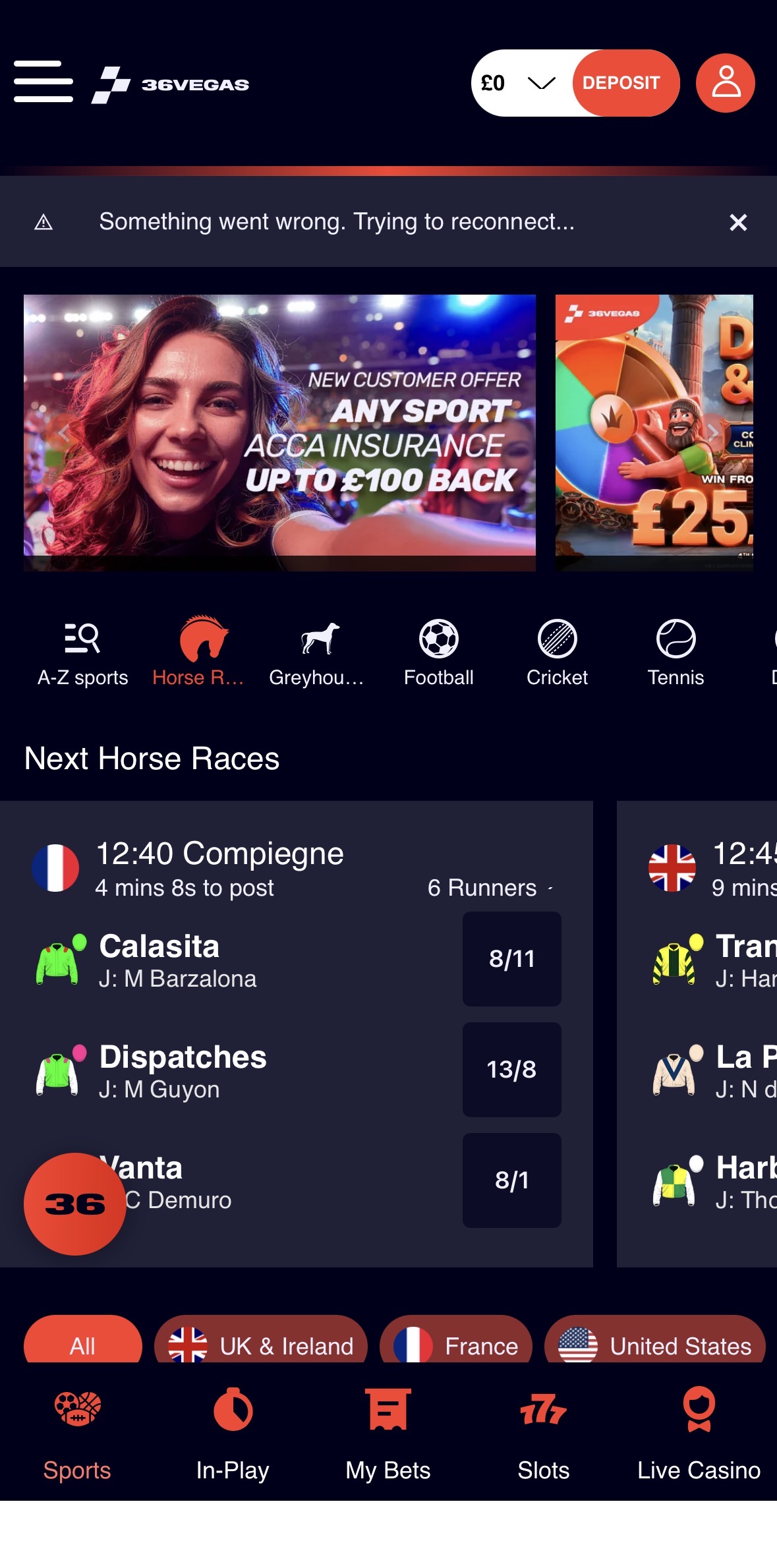 36Vegas Deposit 1