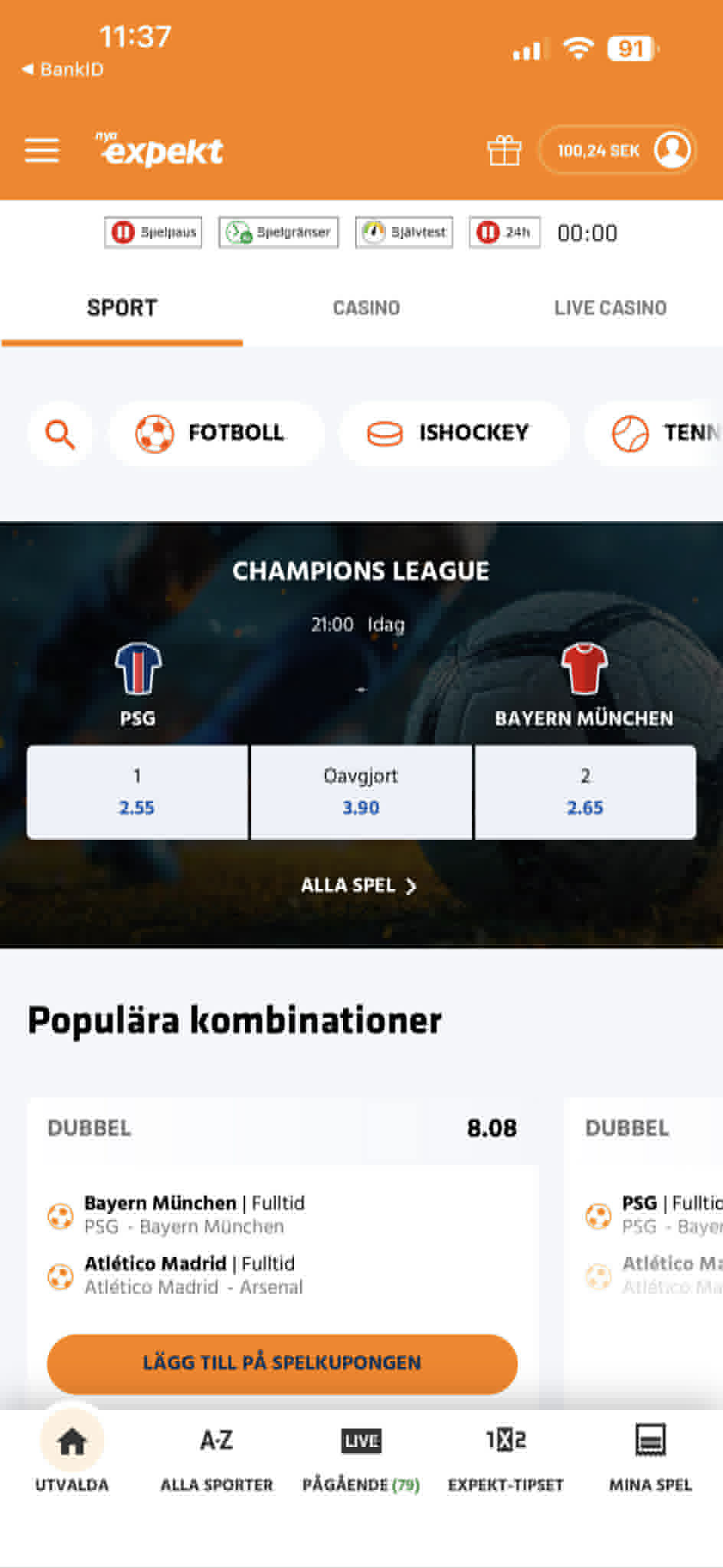 Insättning - Nya Expekt 1