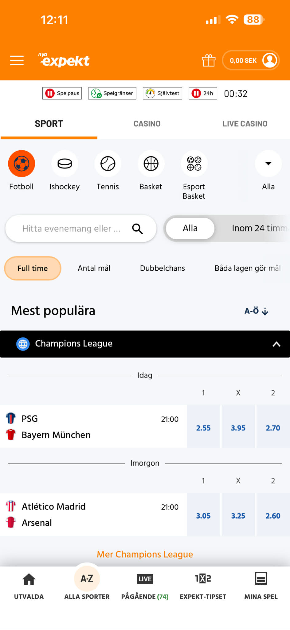 Fotbollsutbud - Nya Expekt