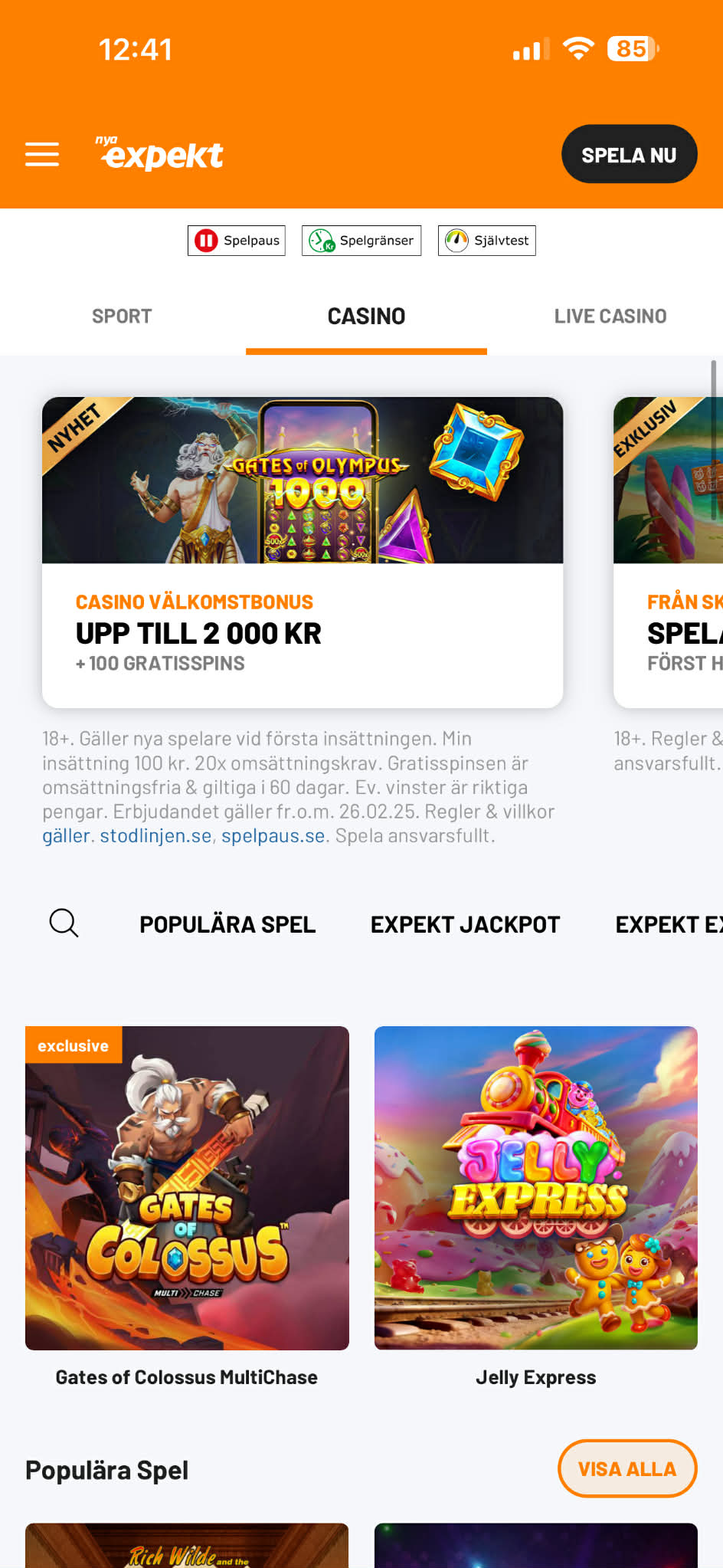 Casino - Nya Expekt 