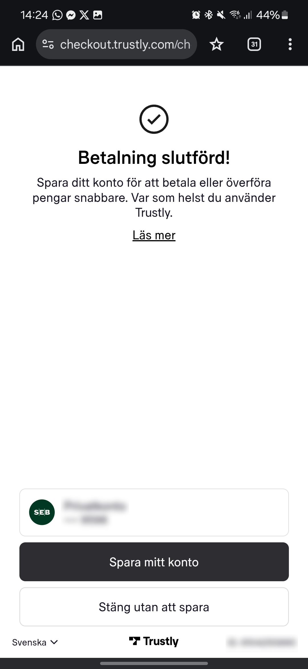 Unibet Trustly insättning 5