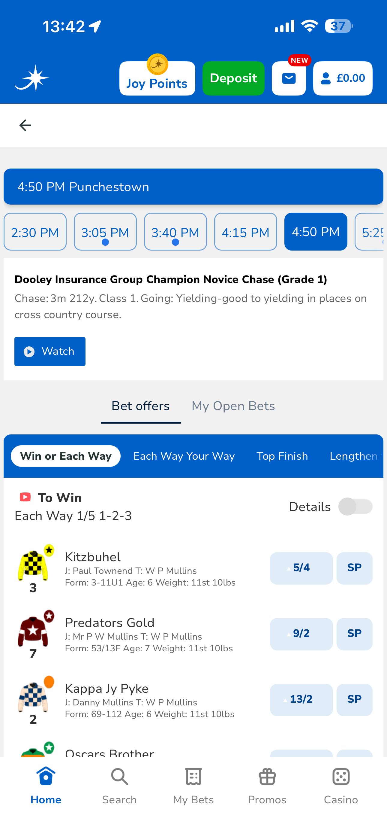 Jackpot Joy horse racing