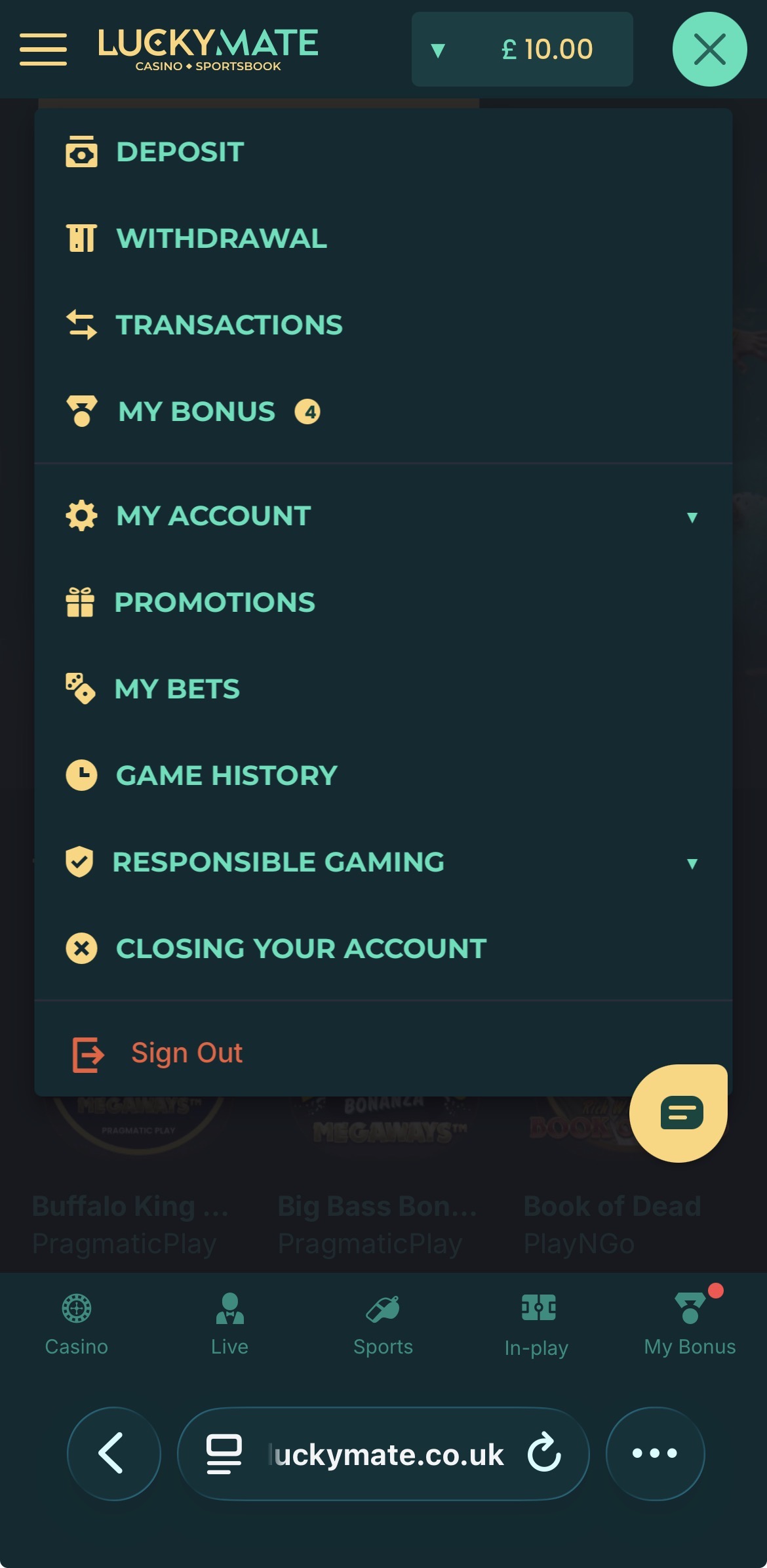 Luckymate withdrawal 2