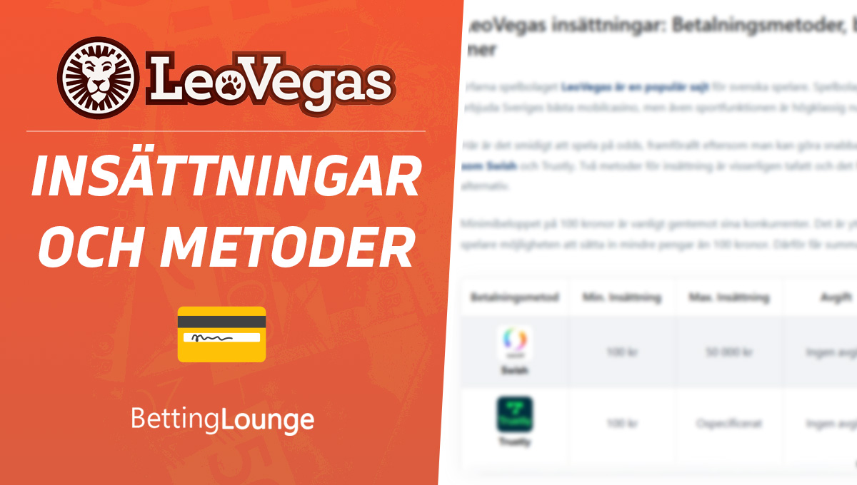 LeoVegas insättningar