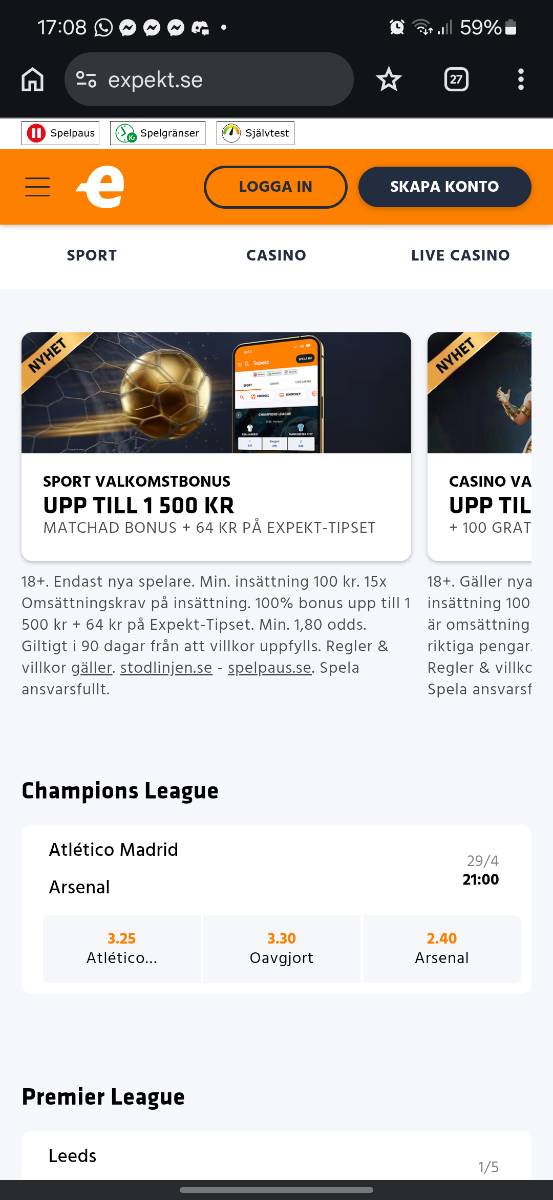 Nya Expekt registering 1