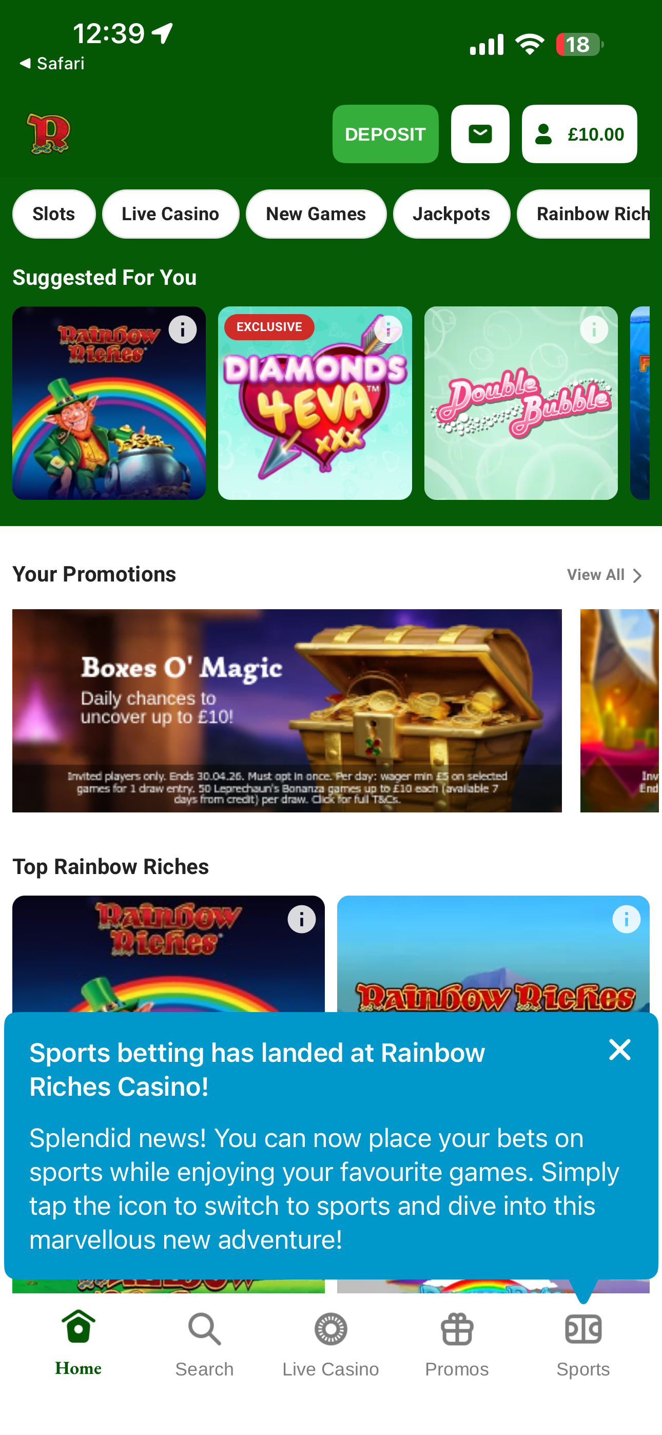 Rainbow Riches Casino