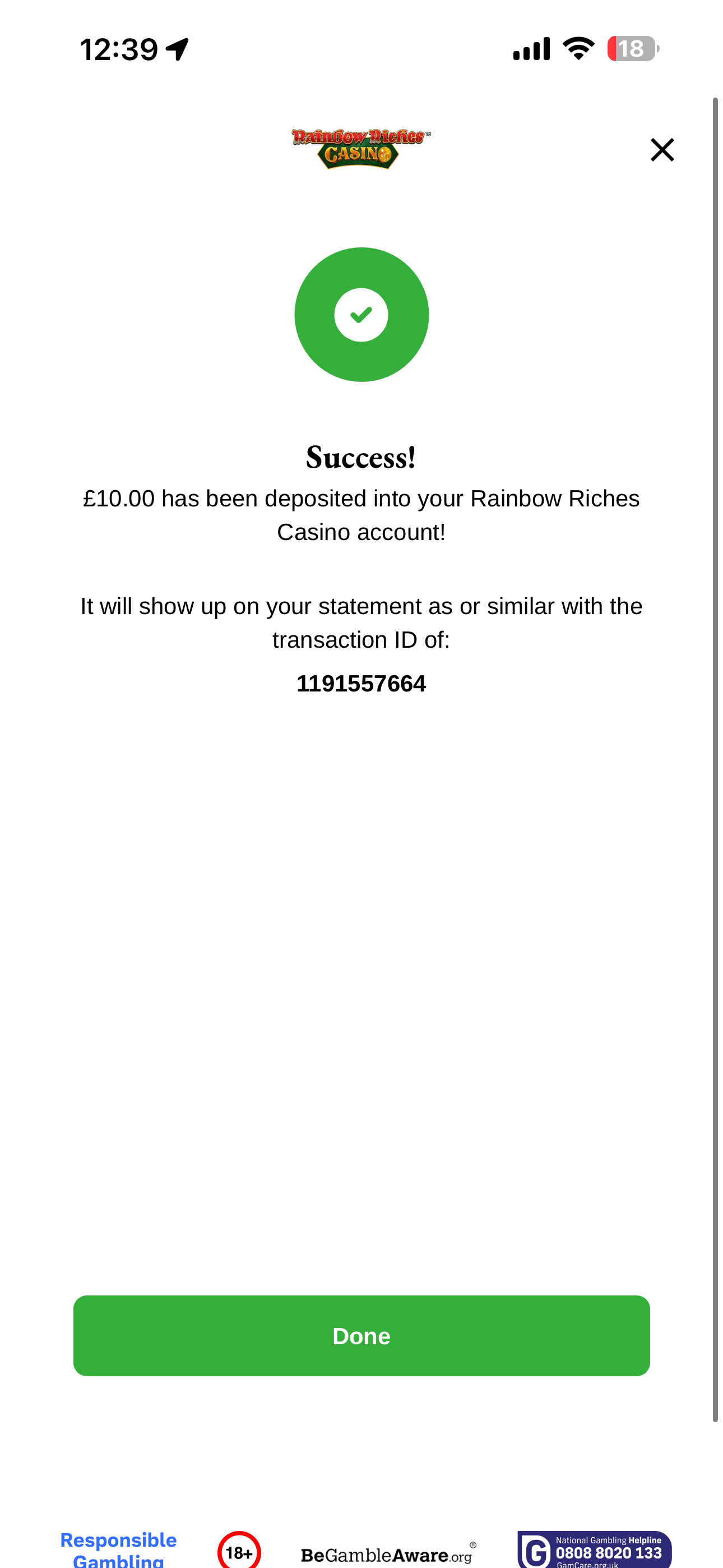 Rainbow Riches Deposit 3