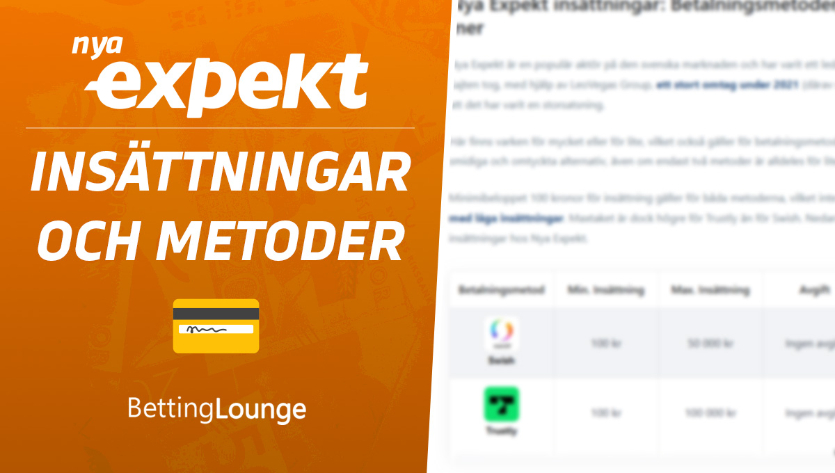 Nya Expekt insättningar