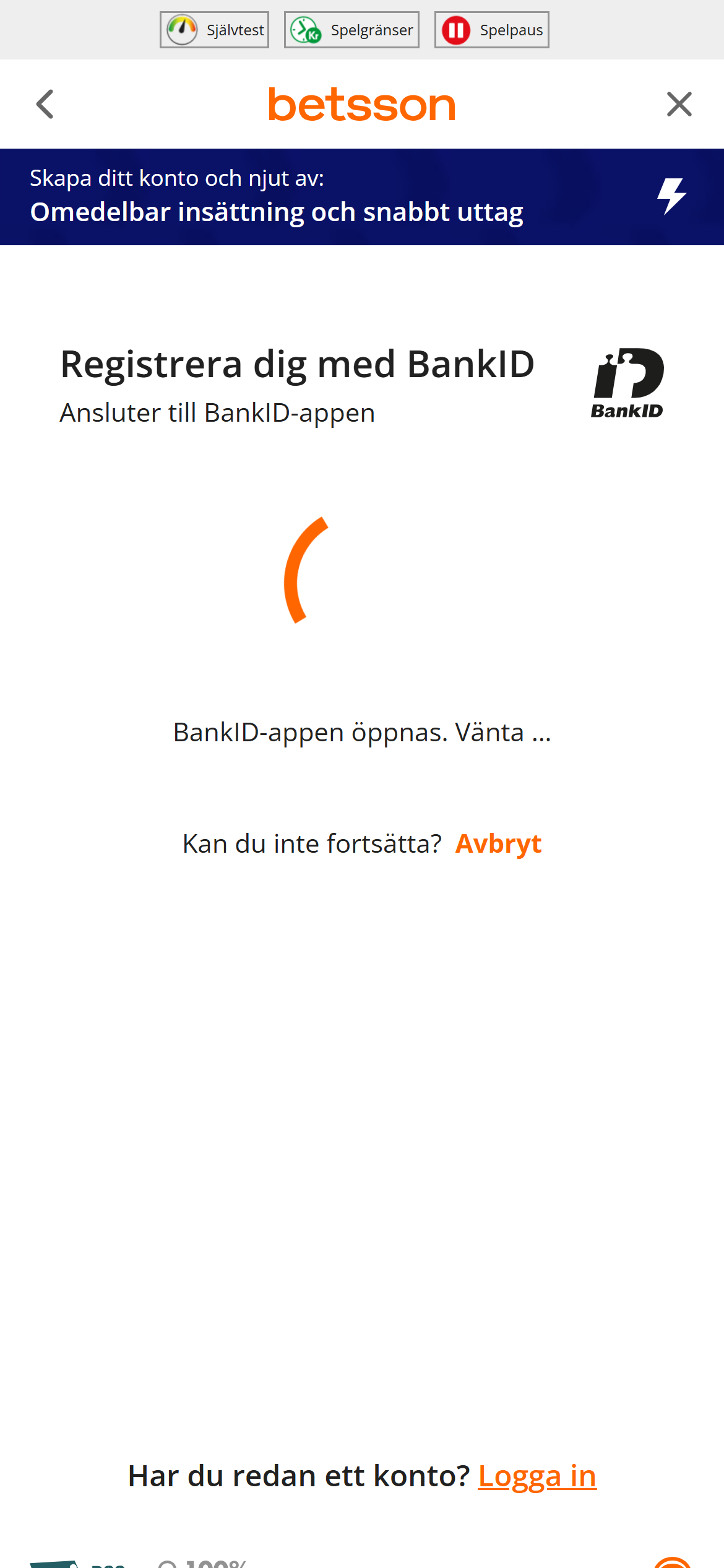 Betsson registrering 2