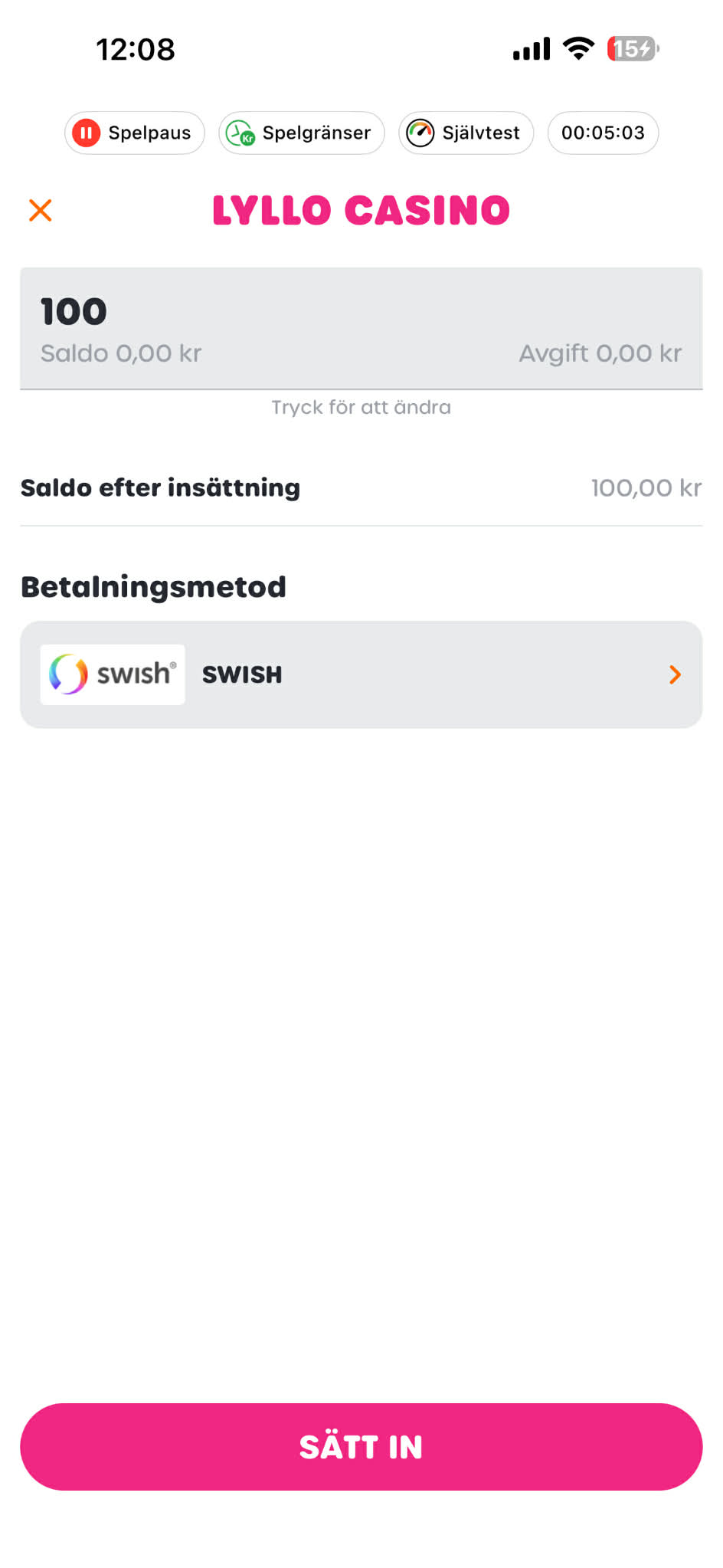 Lyllo - Insättning 