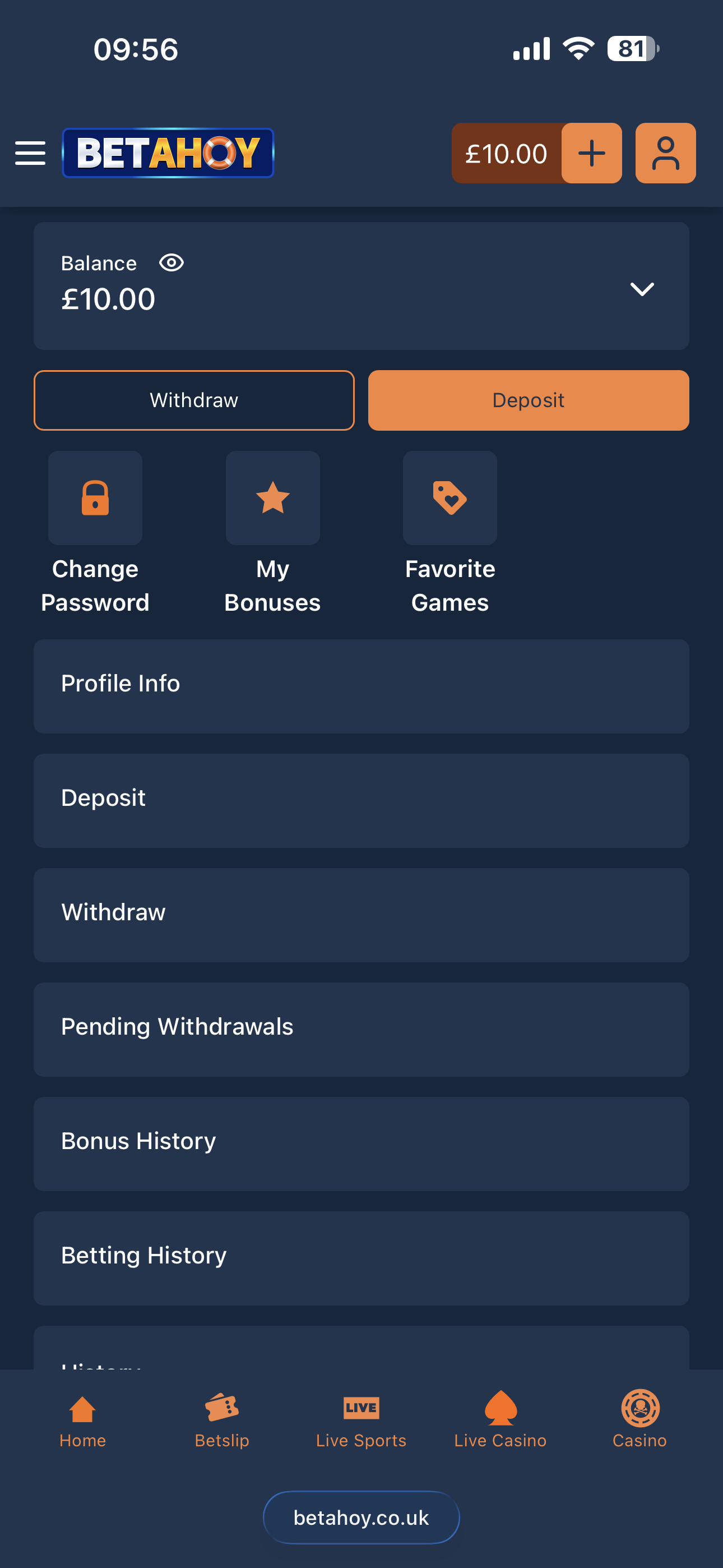BetAhoy Profile