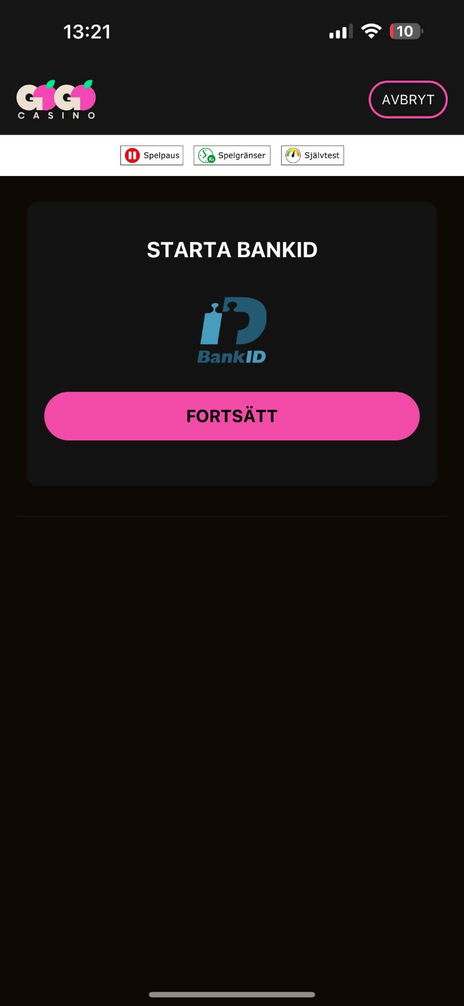 Registrering - GoGoCasino