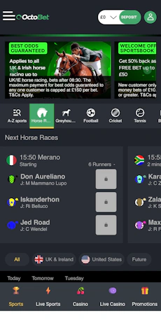 Octobet App Deposit 1
