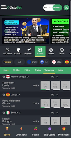 Octobet App Sportsbook Football