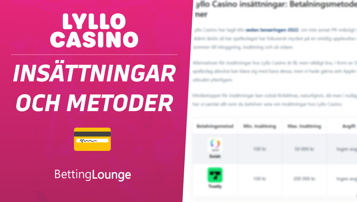 Lyllo casino insättningar