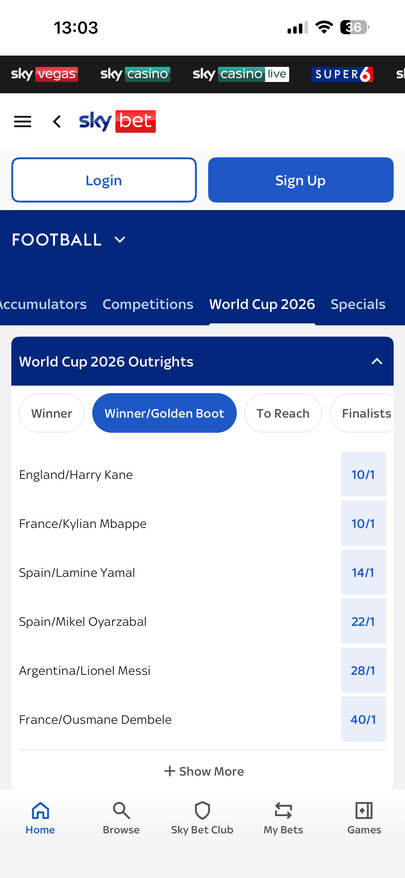 Sky Bet World Cup