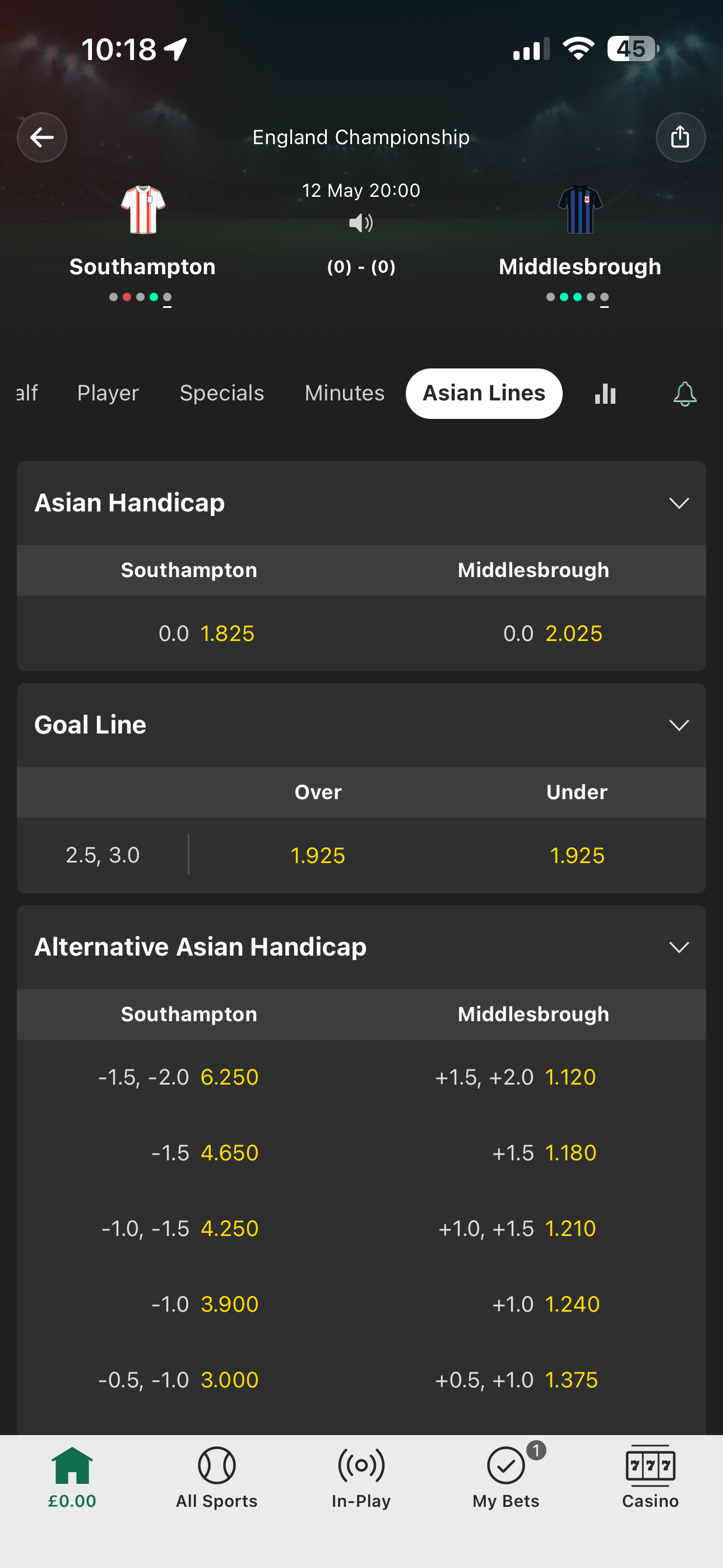 Bet365 Asian Handicap