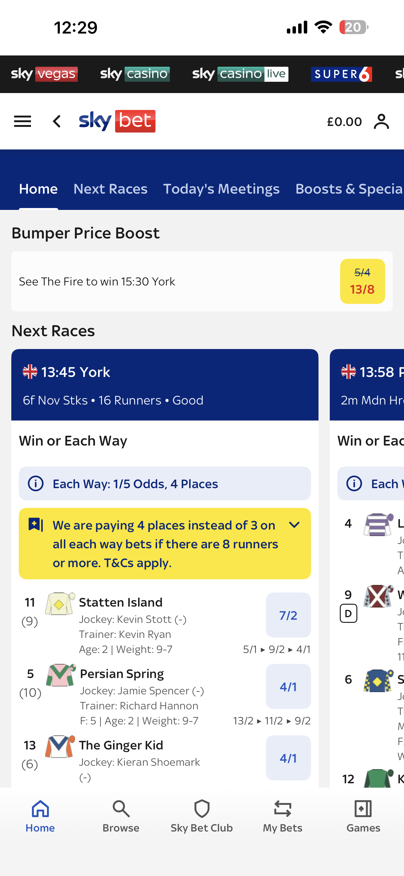 Sky Bet Horse Racing