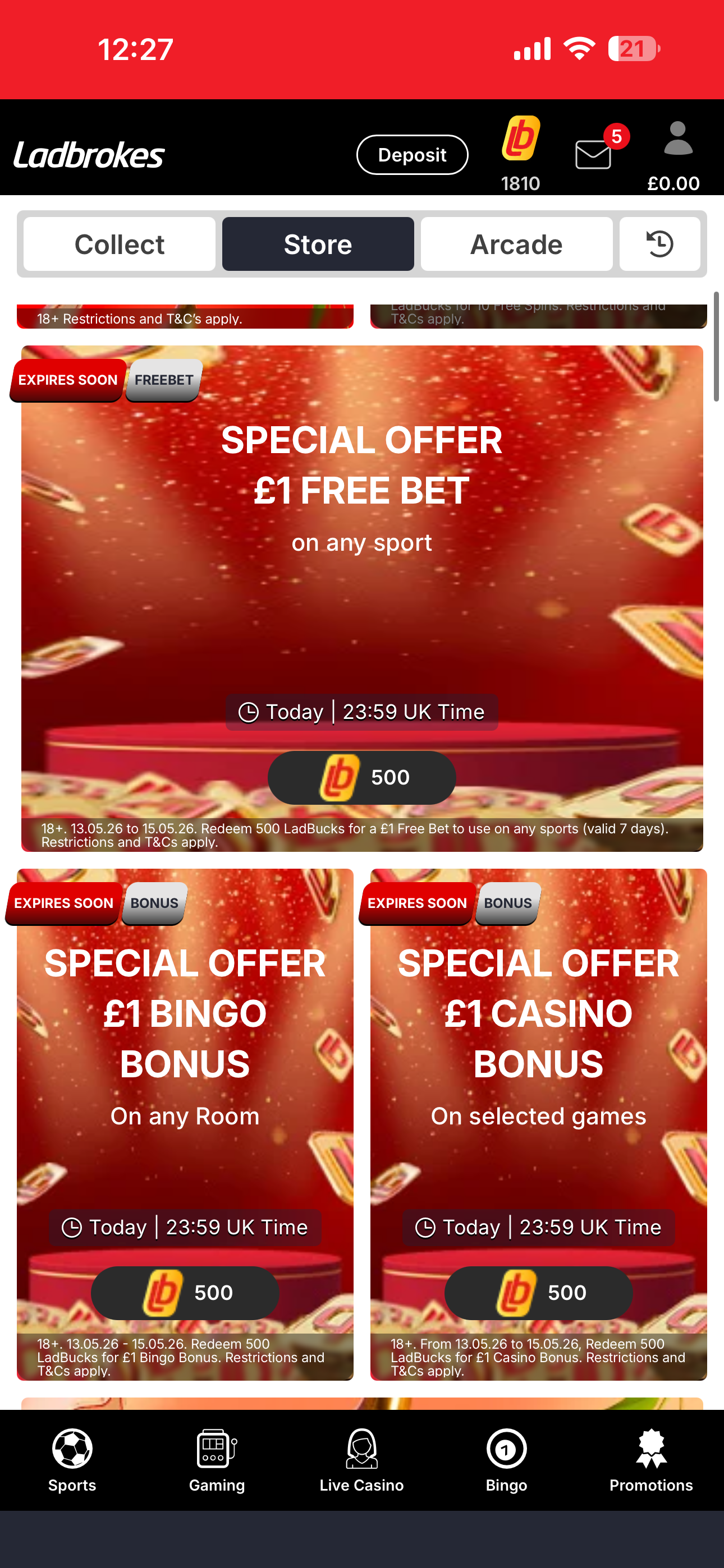 Ladbrokes Free Bets