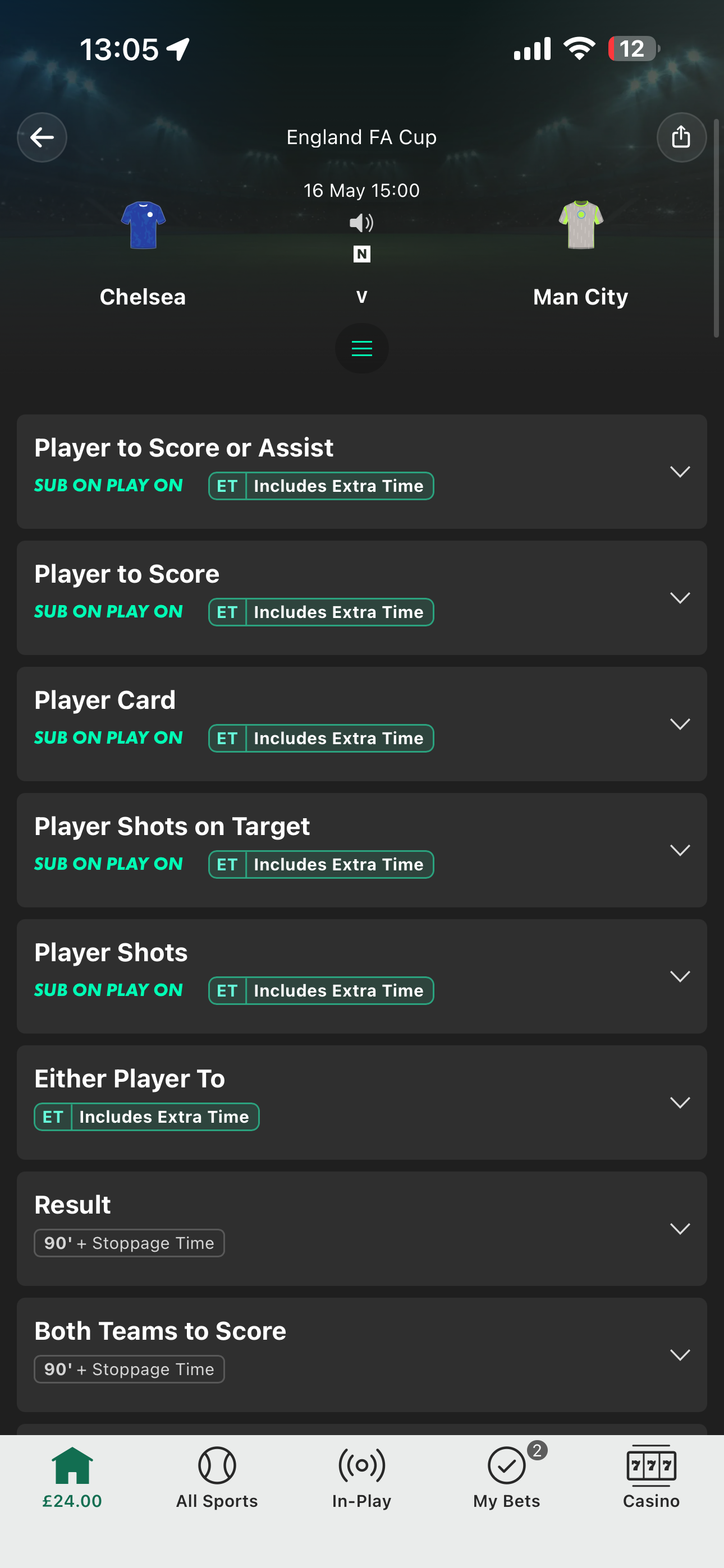 Bet365 Extra Time Payouts