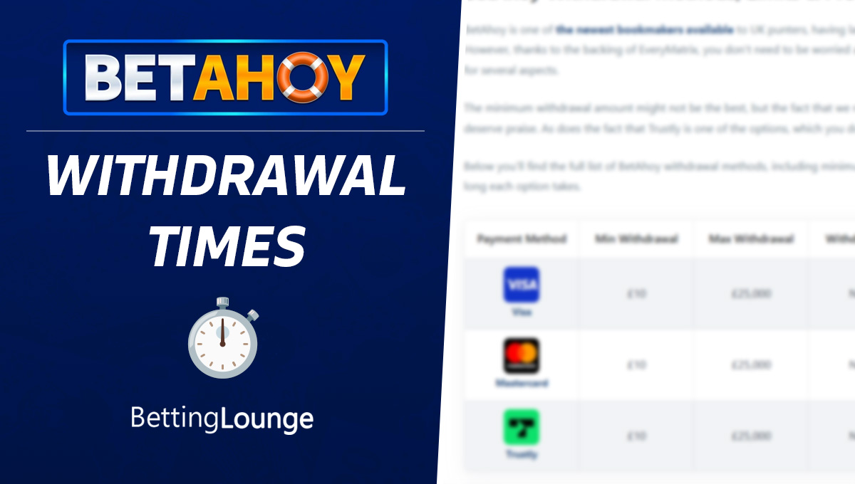 Betahoy withdrawal times