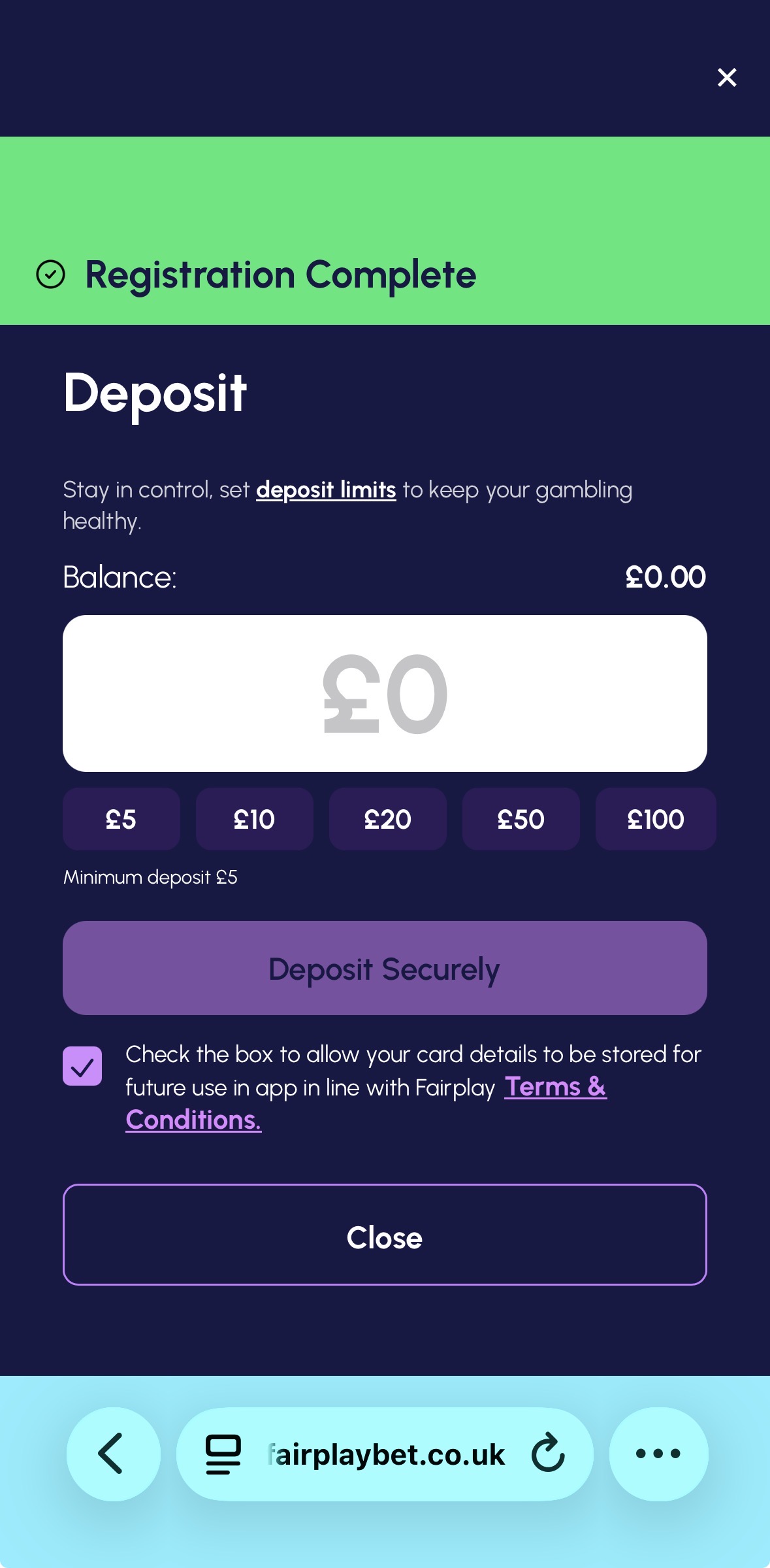 Fairplay Bet Deposit