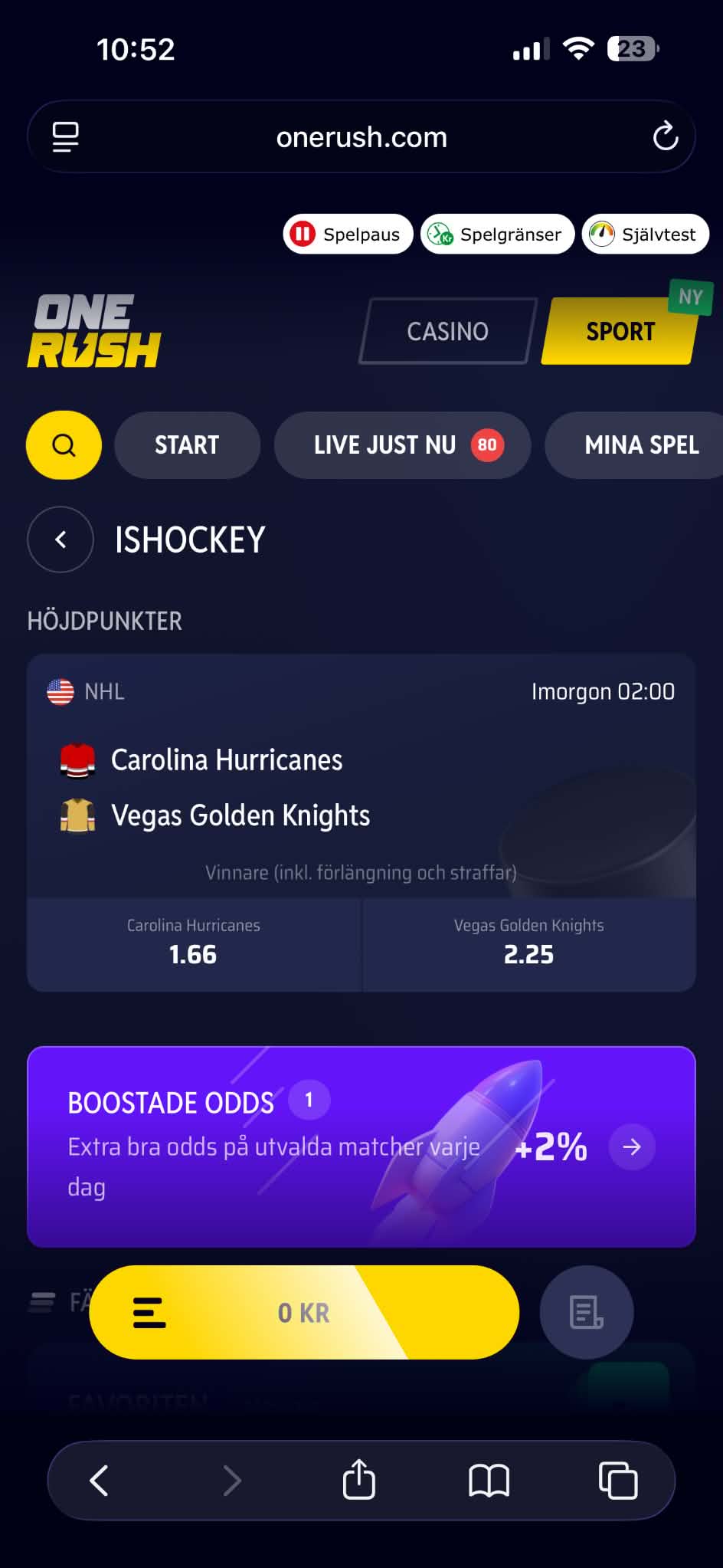 Hockeyutbud - Onerush