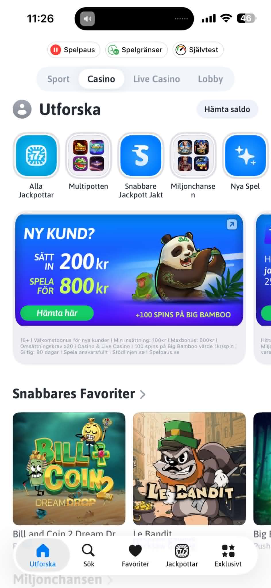 Casino - Snabbare