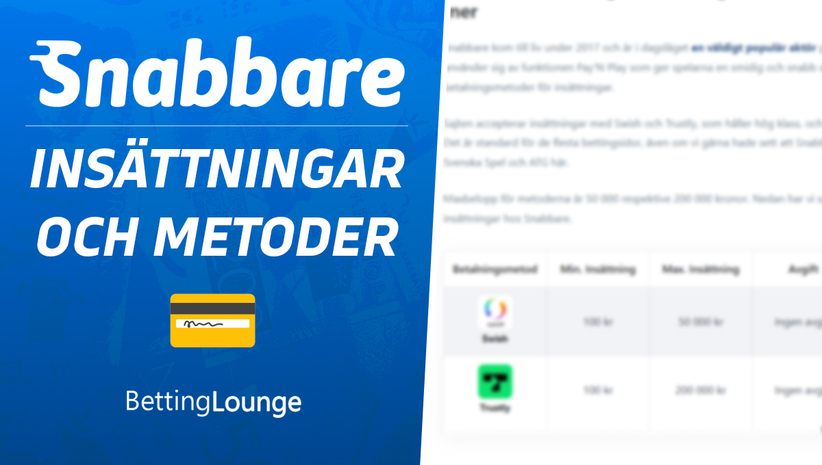 Snabbare insättningar