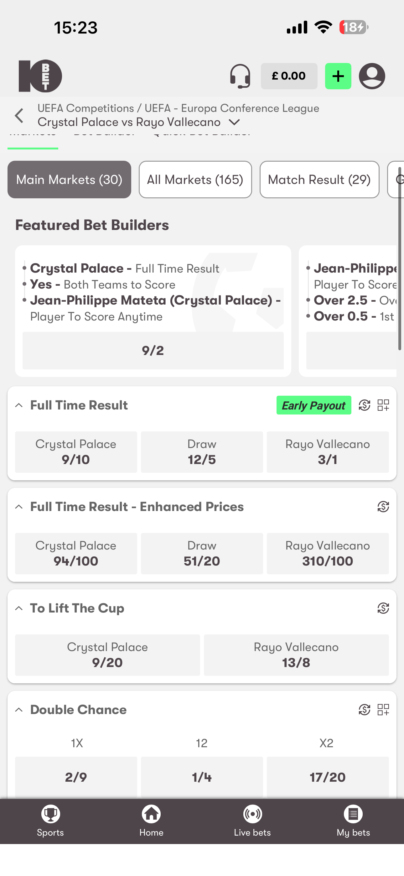 10Bet Early Payout