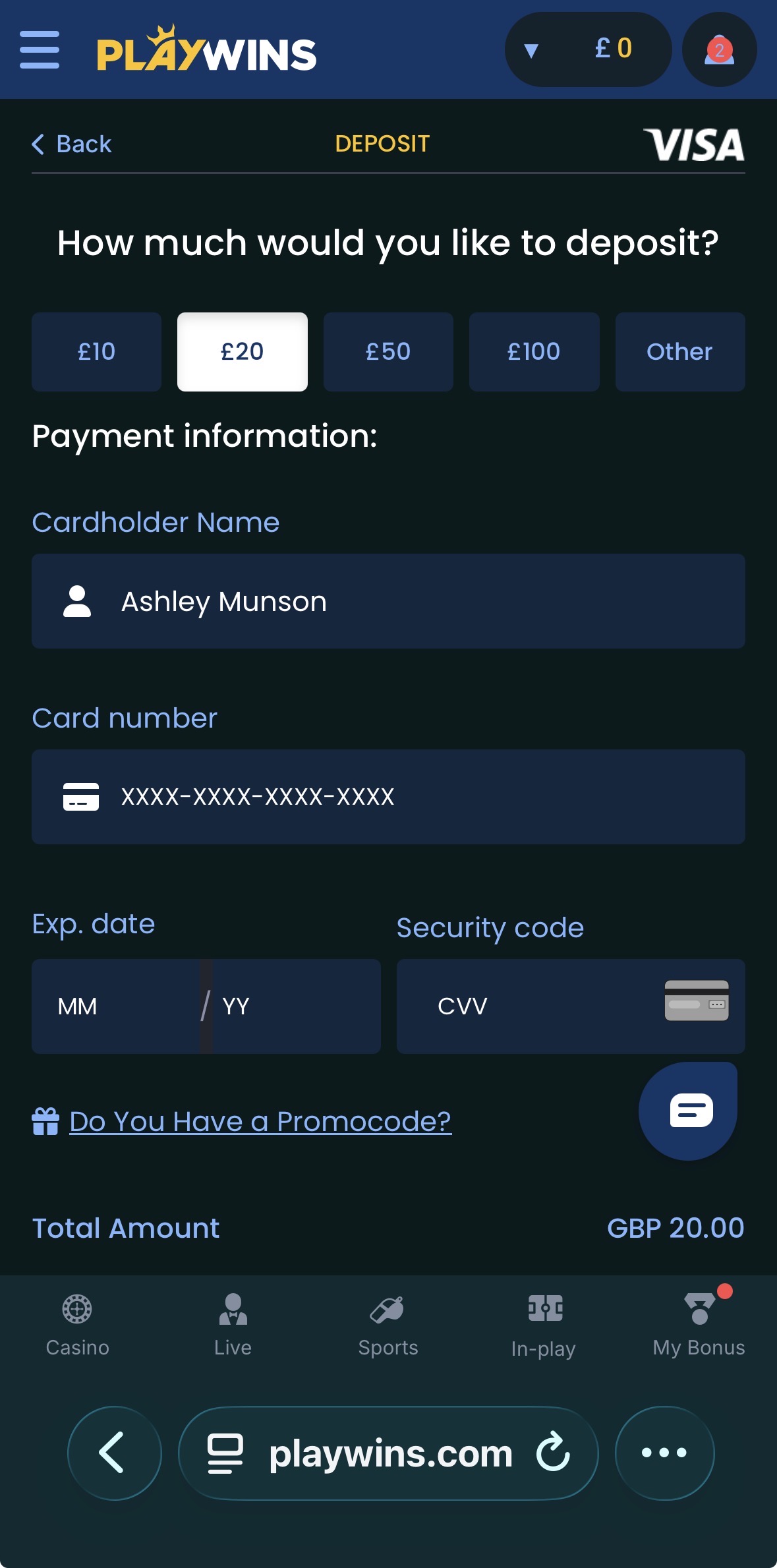 PlayWins Deposit 3