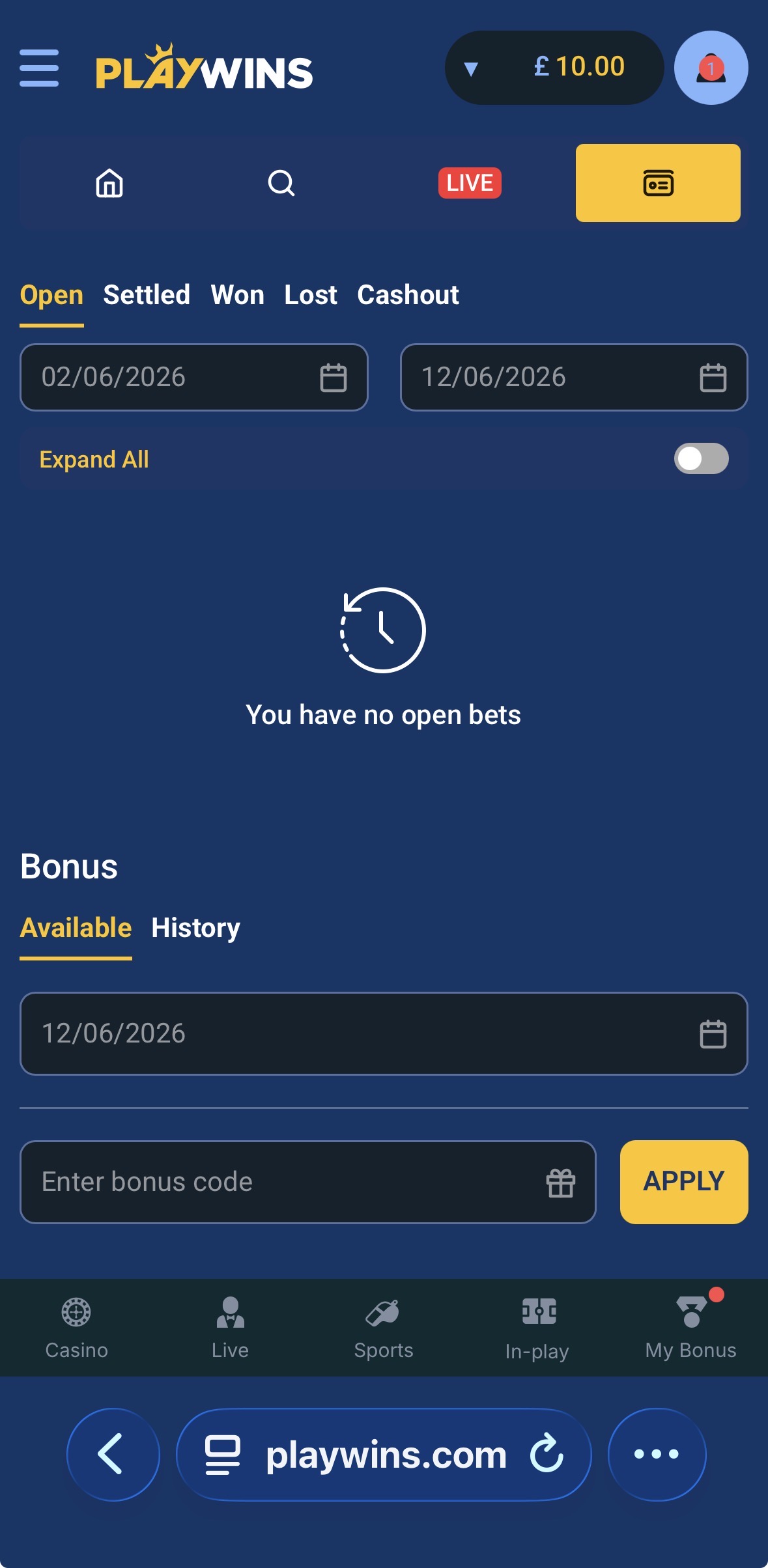 PlayWins Withdraw 1