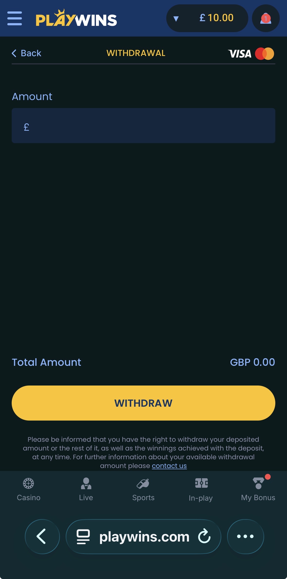 PlayWins Withdraw 4