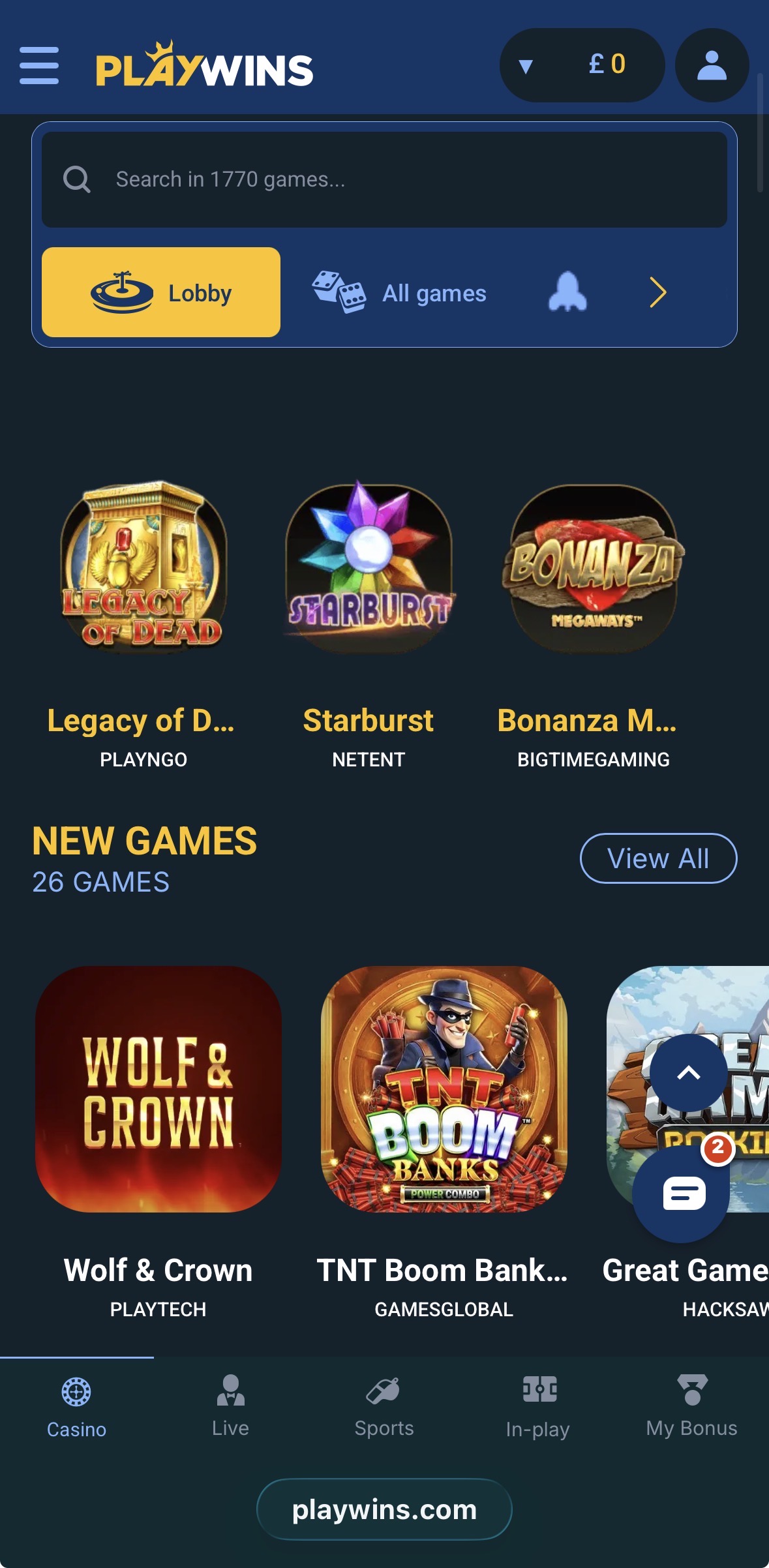 PlayWins Casino