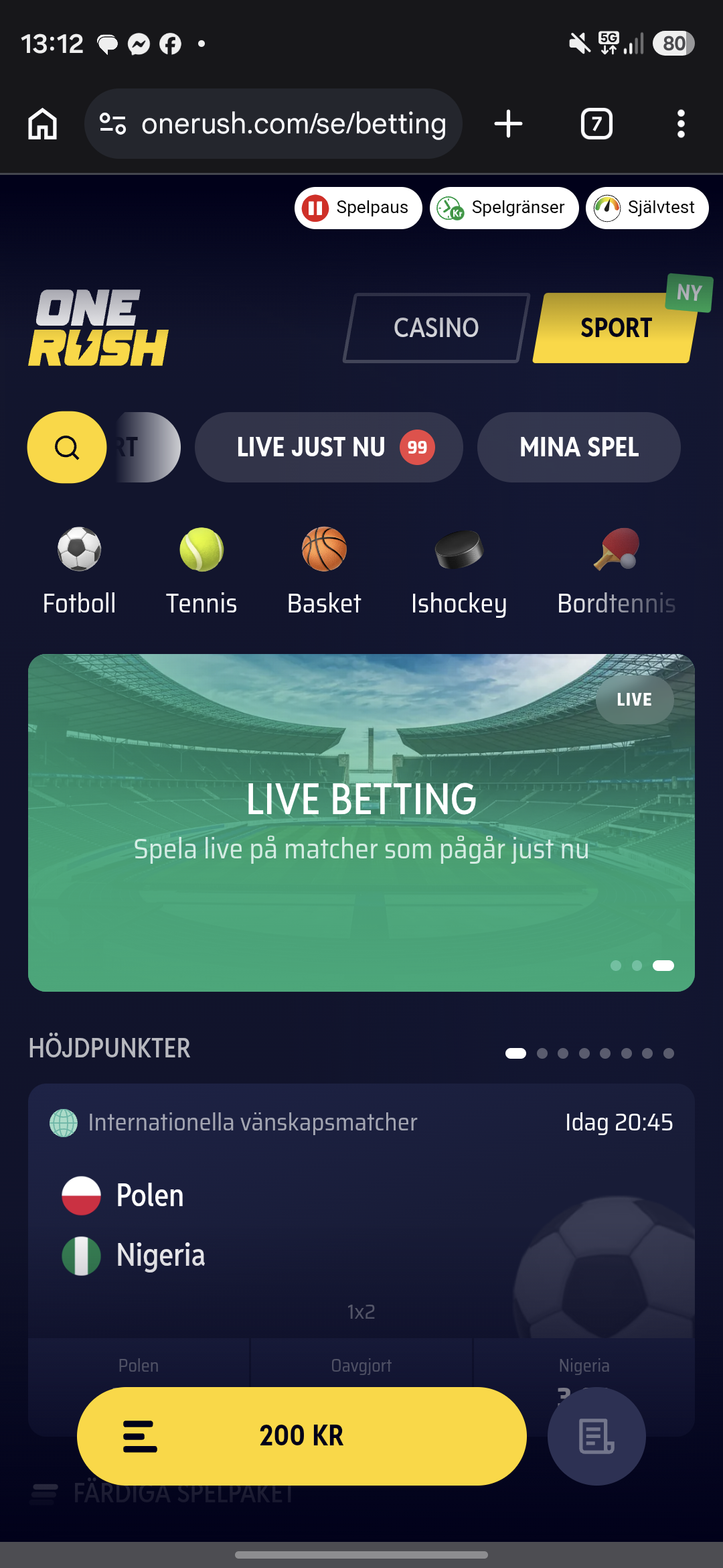 Uttag - Onerush