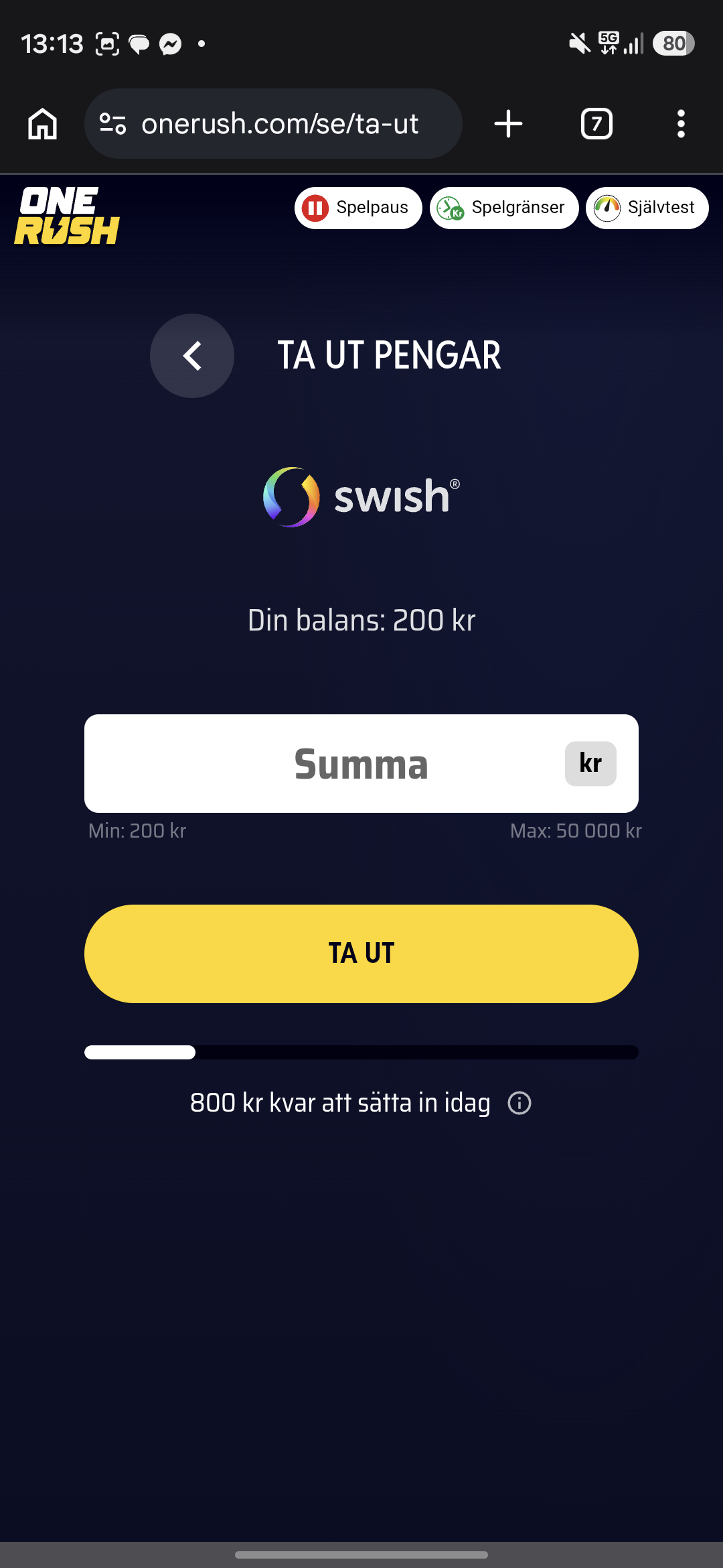 Uttag - Onerush