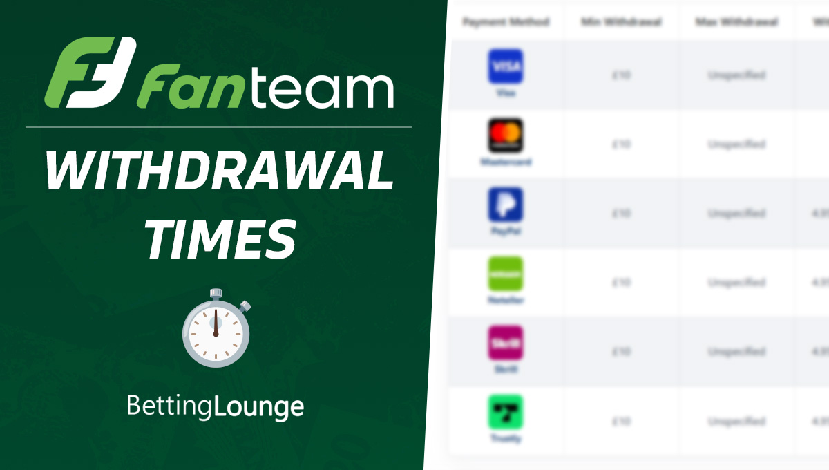 FanTeam withdrawal times