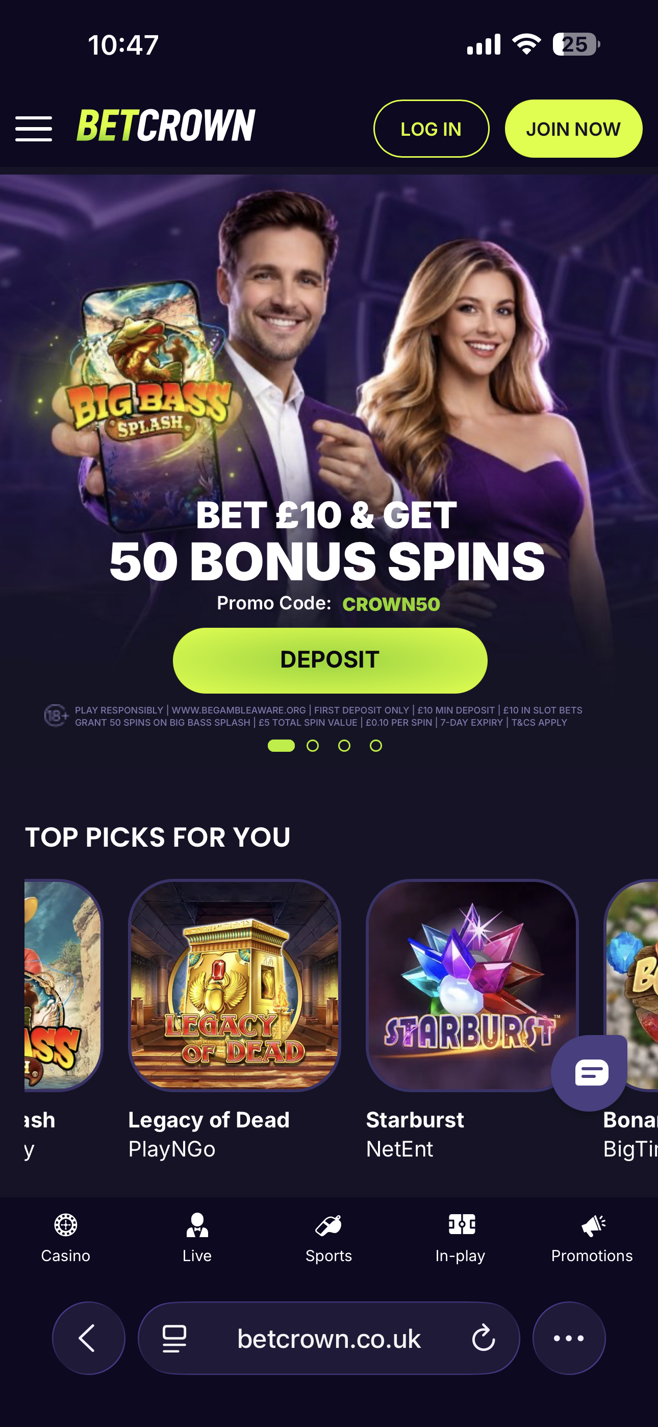 BetCrown Sign Up 1