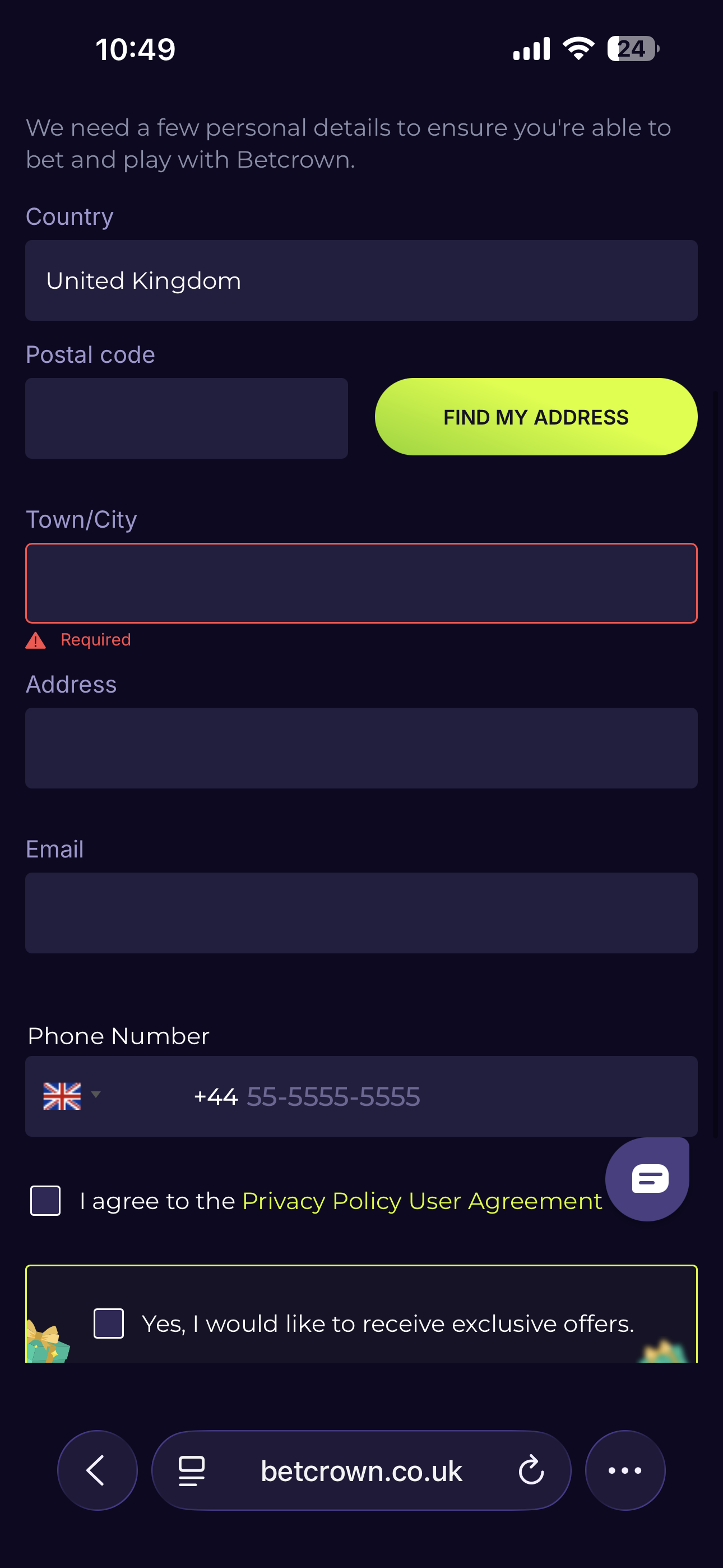 BetCrown Sign Up 4