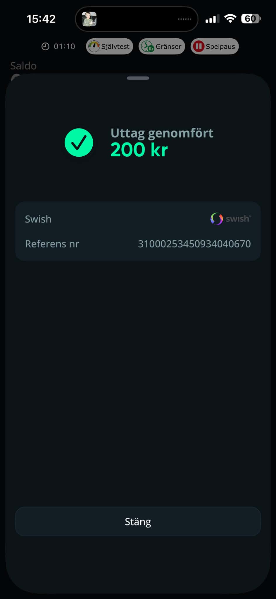 Uttag - SpeedyBet