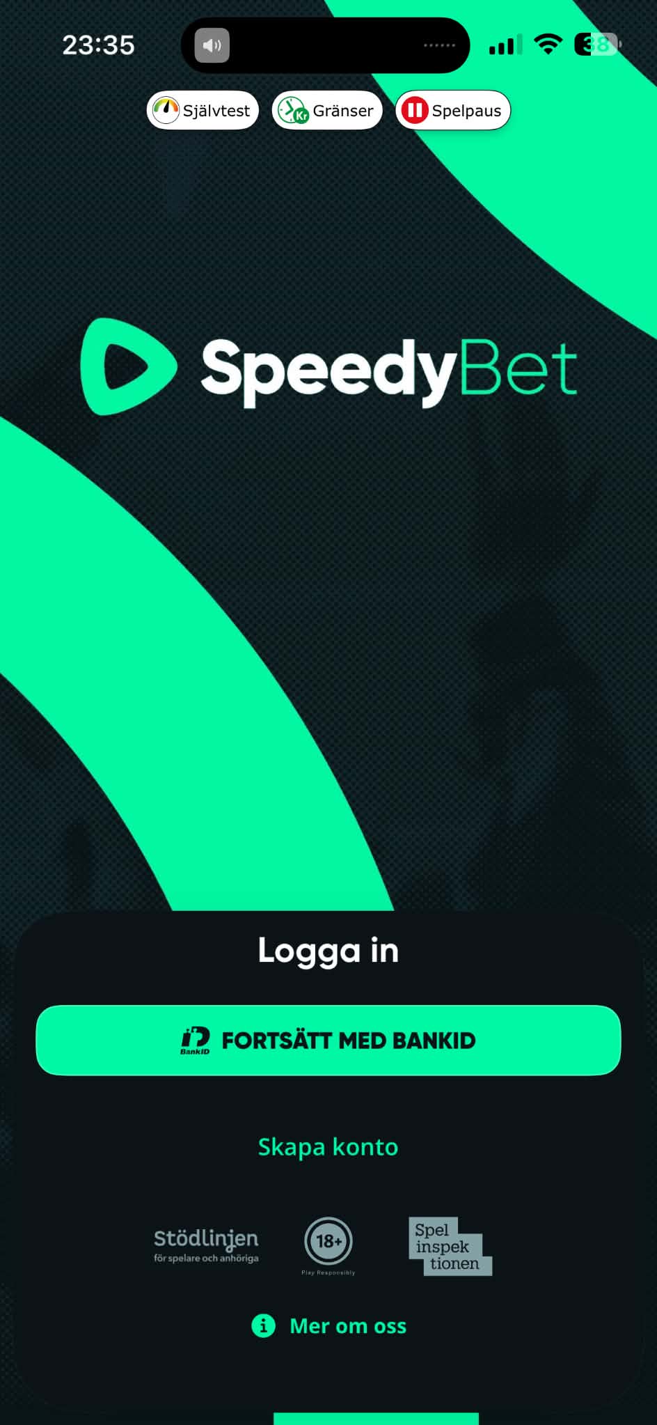 Registrering - SpeedyBet