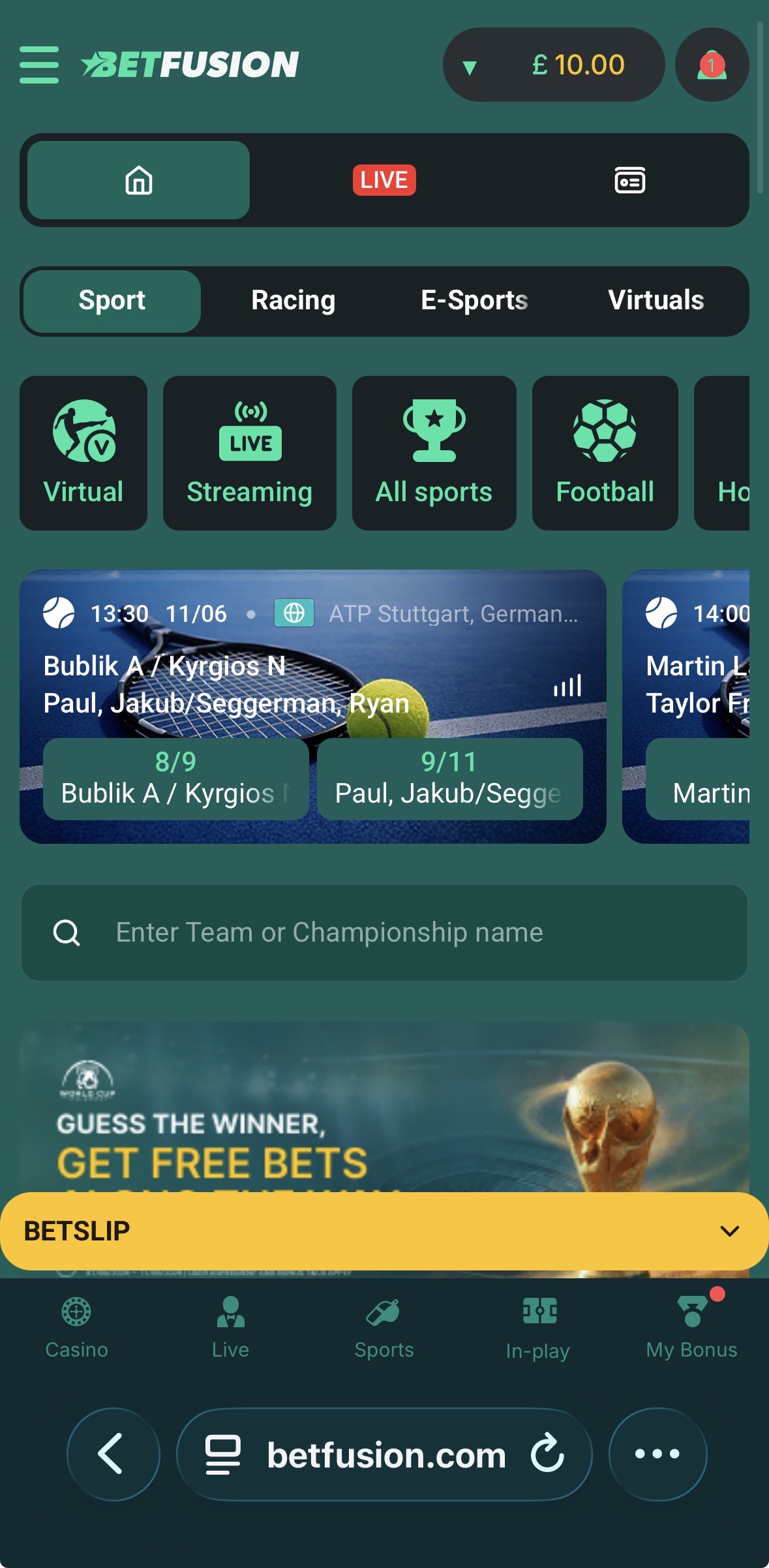 BetFusion Withdraw 1